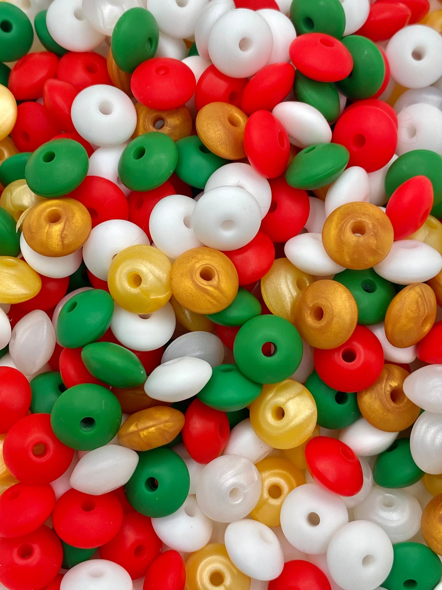 Lentil Silicone Beads - Mix 14