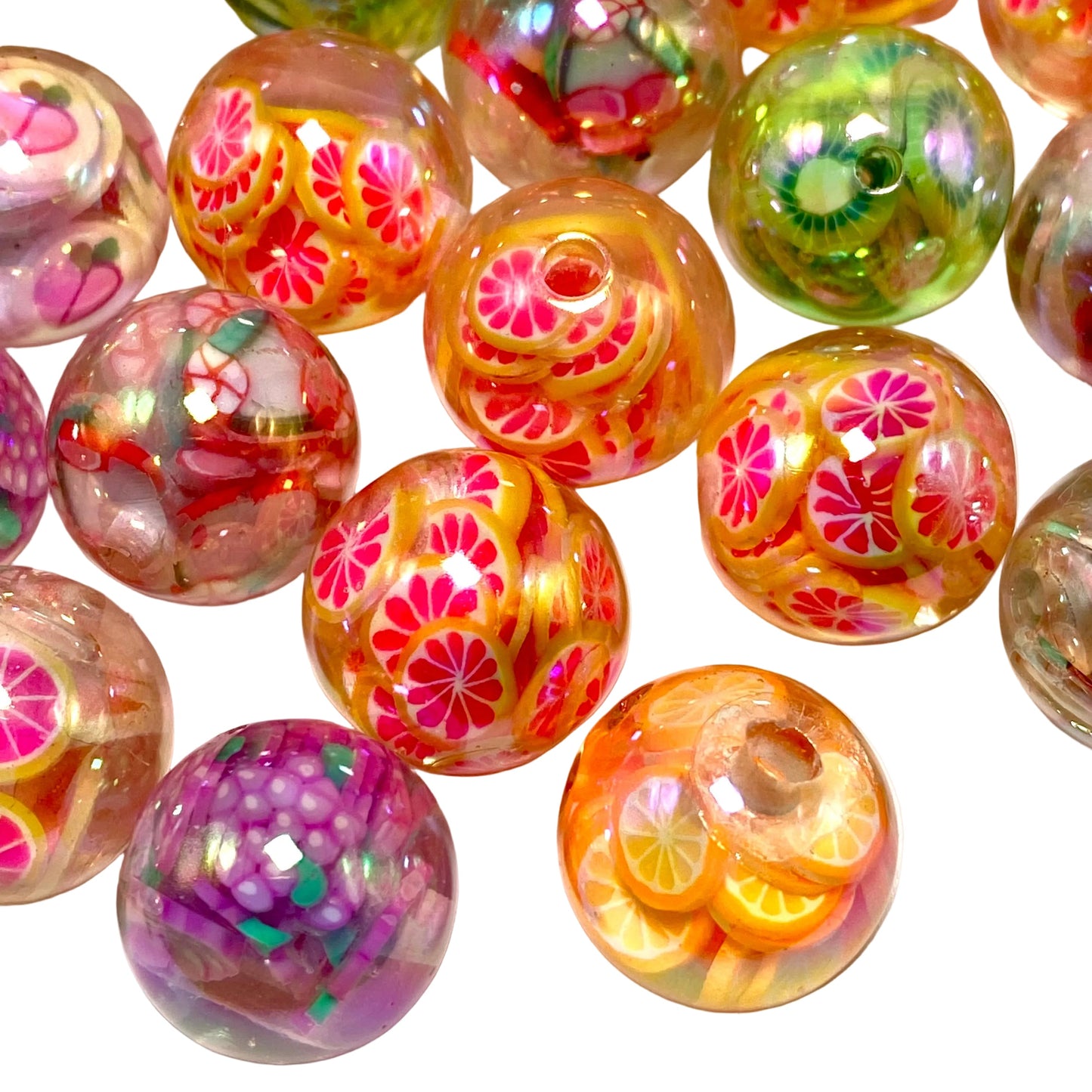 Chasing Fruity Sunshine Acrylic Beads