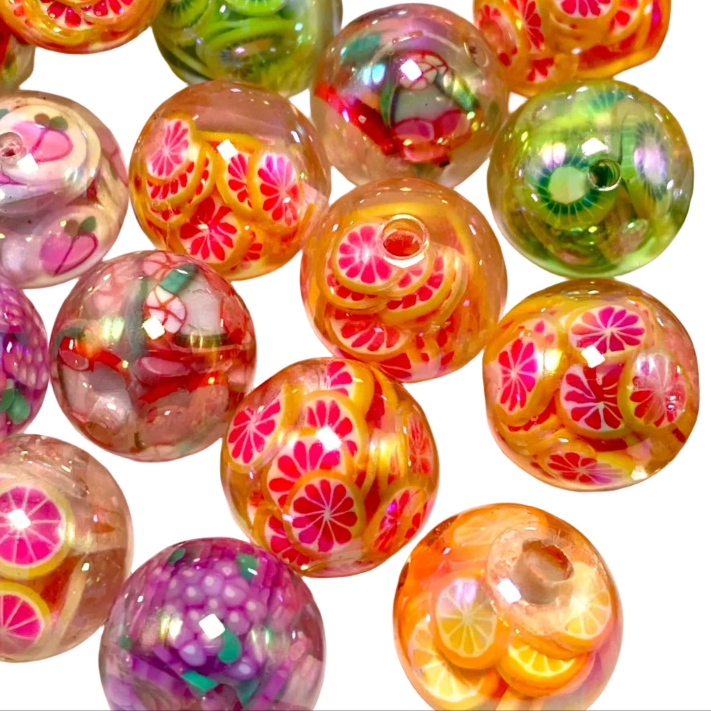 Chasing Fruity Sunshine Acrylic Beads