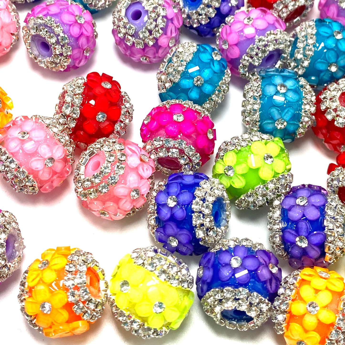 The Earth Laughs in Flowers 3.0 Rhinestone Spacer Beads
