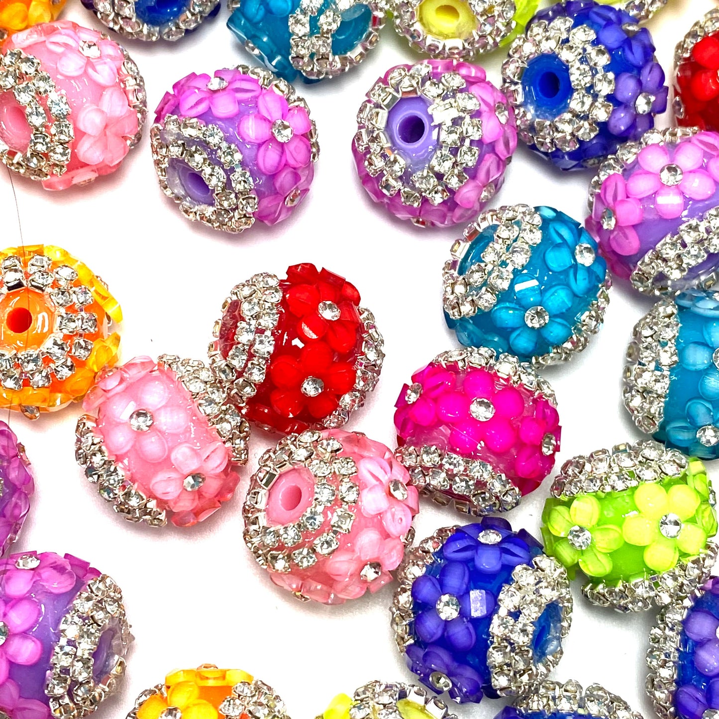 The Earth Laughs in Flowers 3.0 Rhinestone Spacer Beads