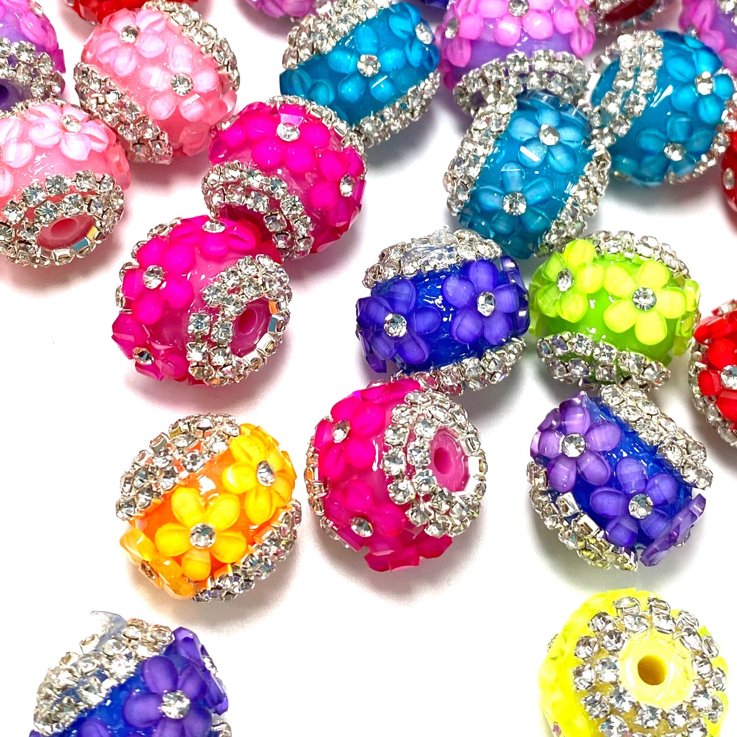 The Earth Laughs in Flowers 3.0 Rhinestone Spacer Beads