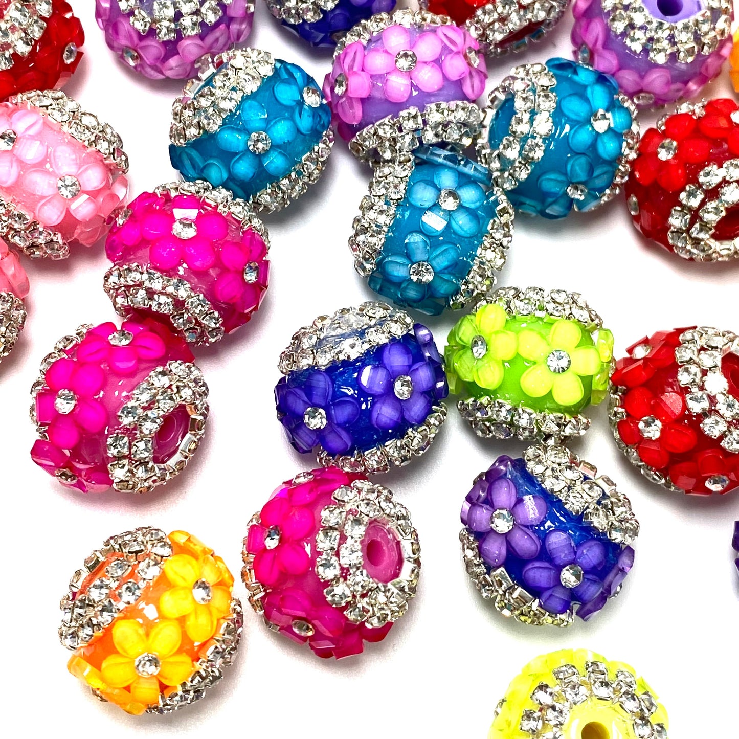 The Earth Laughs in Flowers 3.0 Rhinestone Spacer Beads
