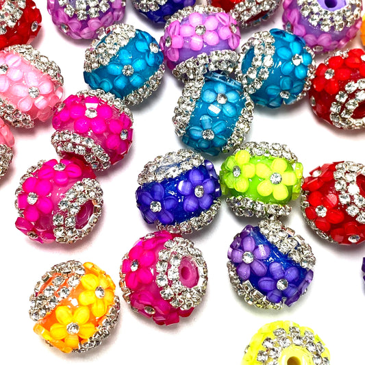 The Earth Laughs in Flowers 3.0 Rhinestone Spacer Beads