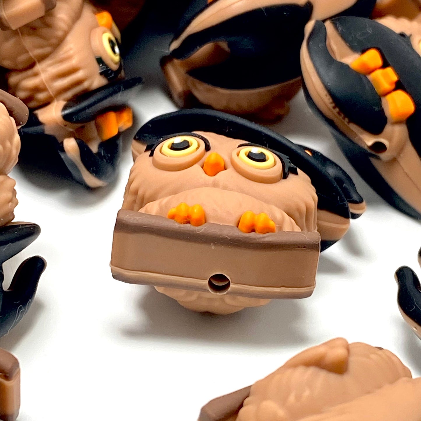 Witchy Owl Club 3D Silicone Focal Beads