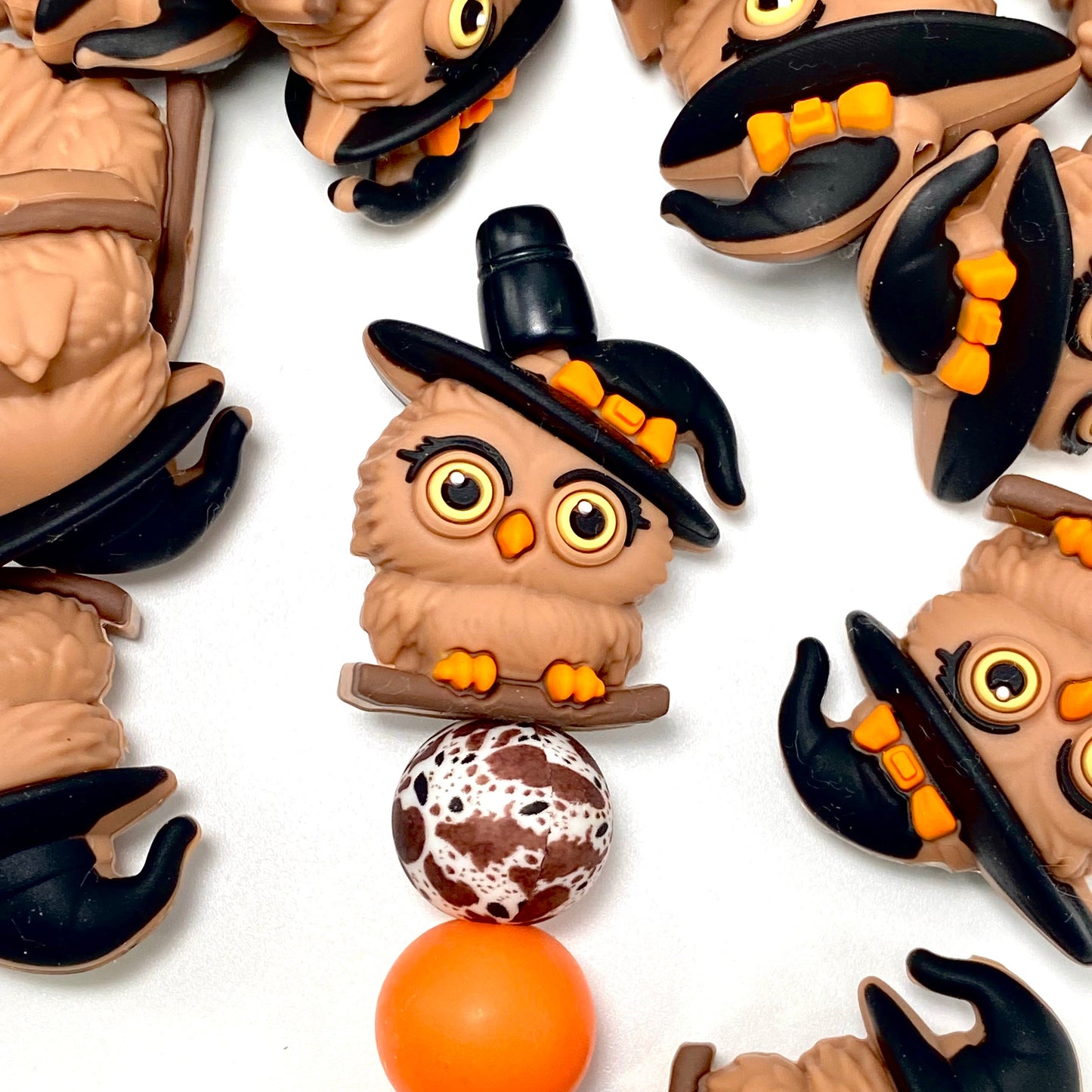 Witchy Owl Club 3D Silicone Focal Beads