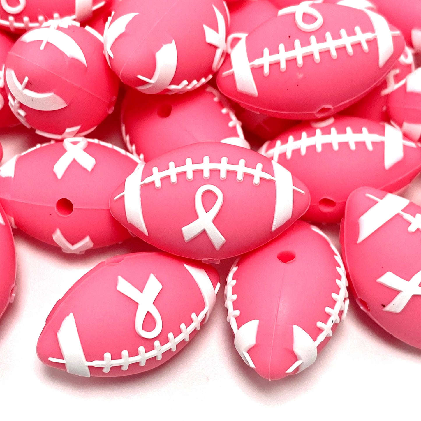 Tackling Cancer Together 3D Silicone Focal Beads