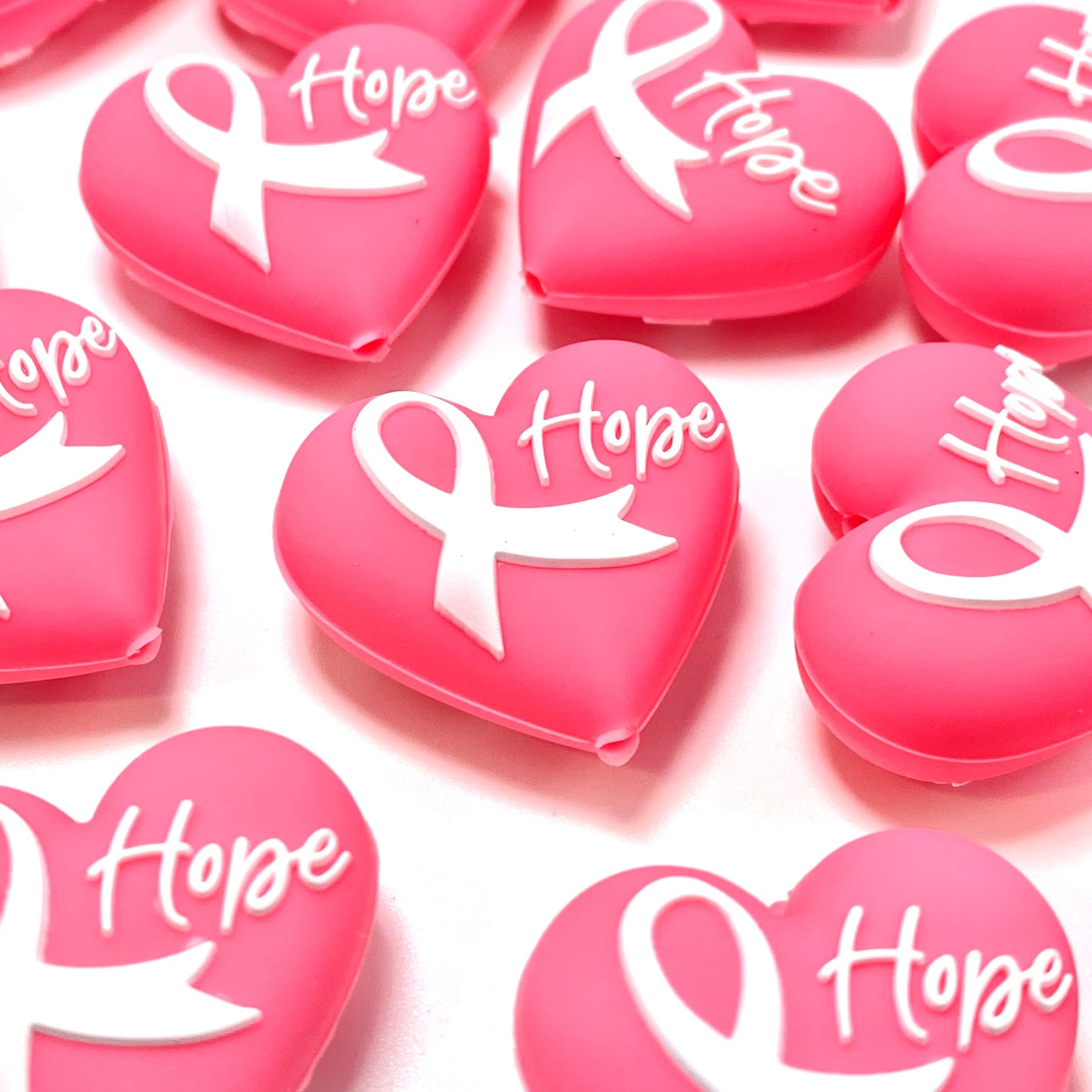 Hope Is Powerful 3D Silicone Focal Beads