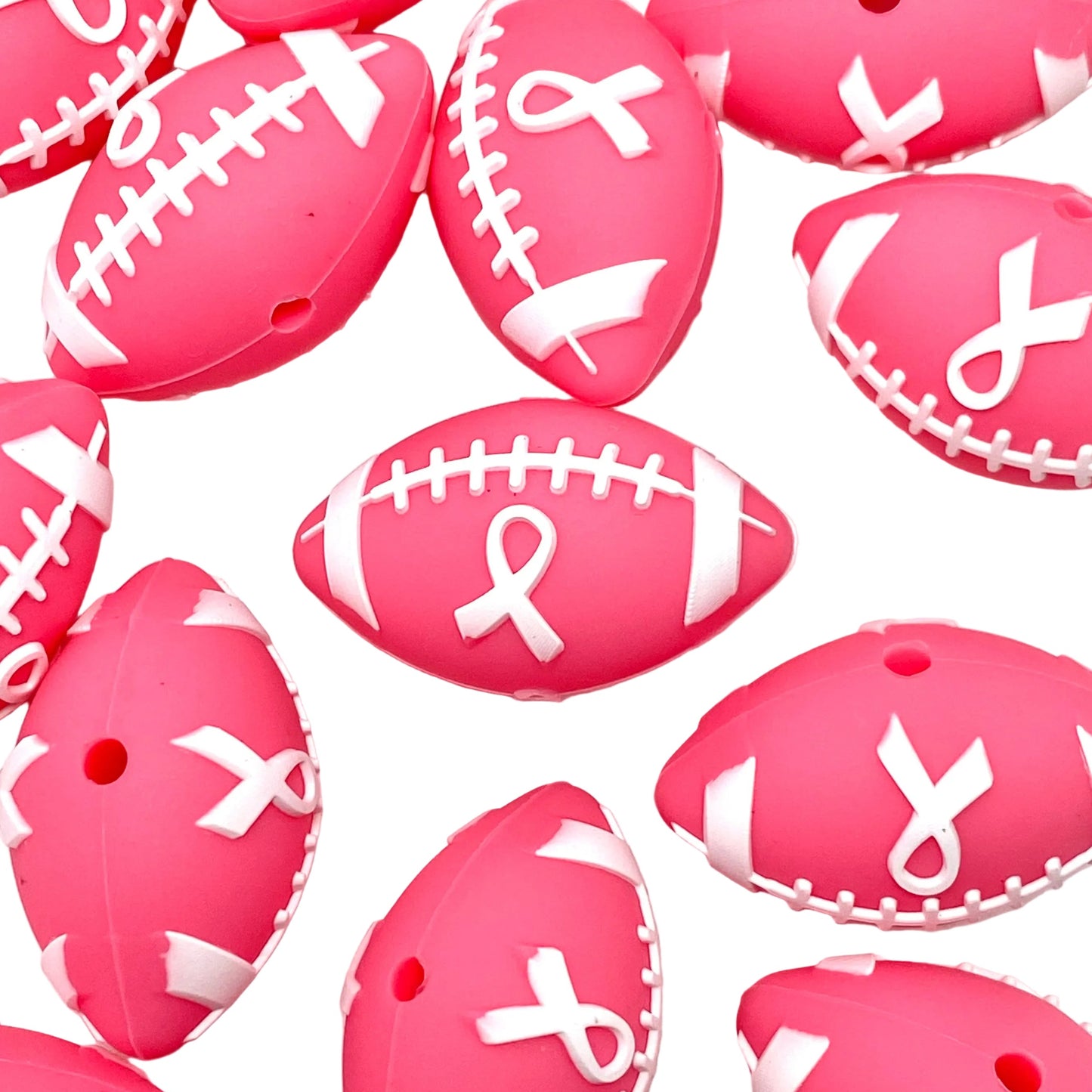 Tackling Cancer Together 3D Silicone Focal Beads