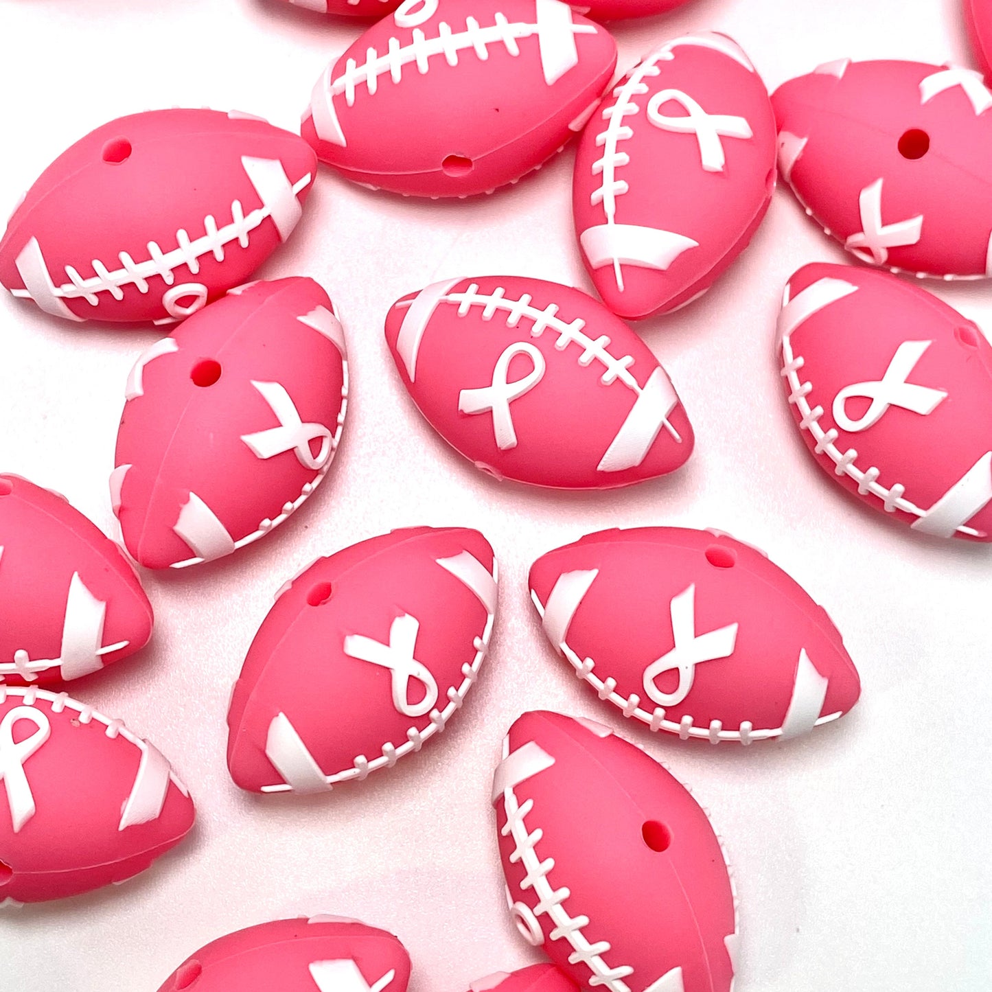 Tackling Cancer Together 3D Silicone Focal Beads