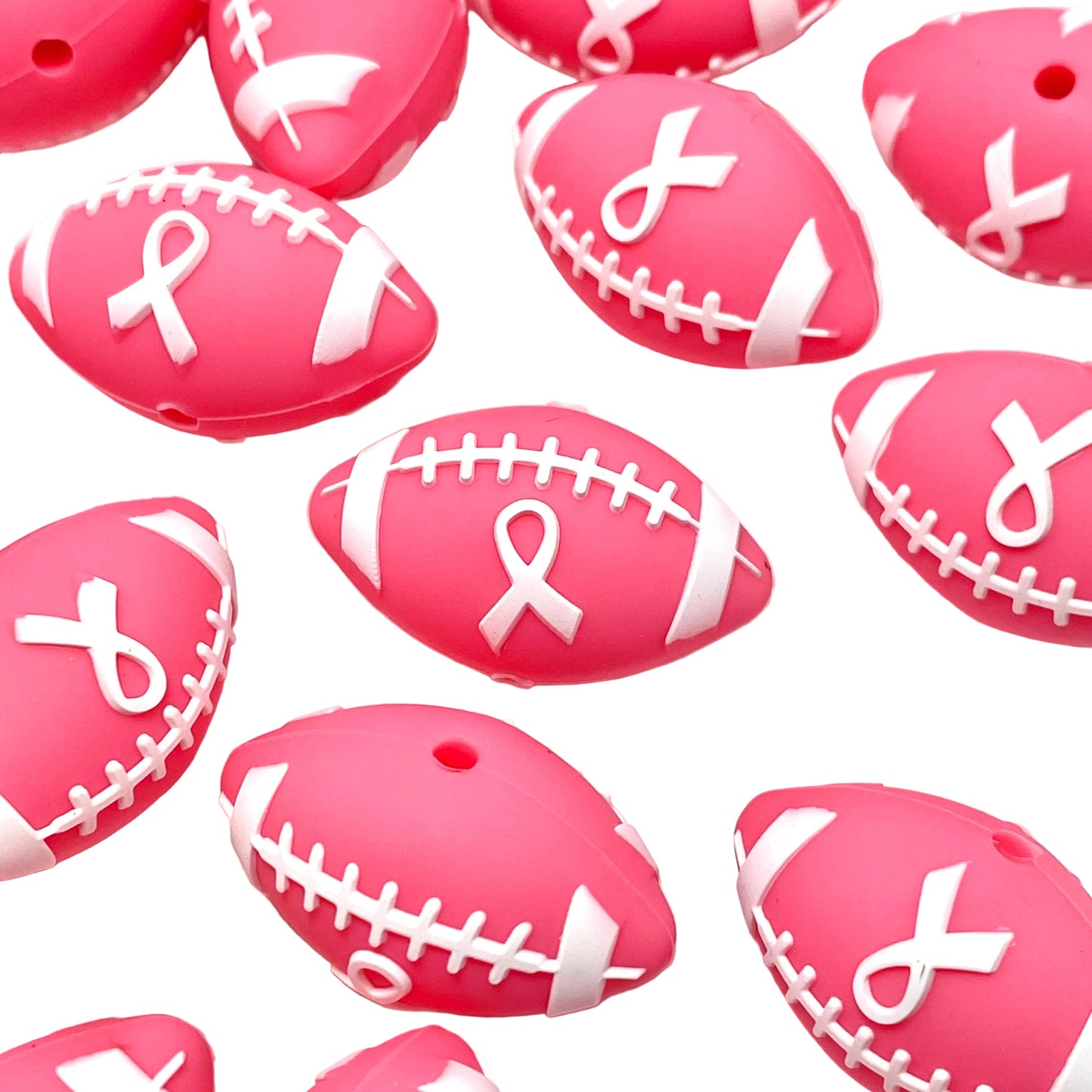Tackling Cancer Together 3D Silicone Focal Beads