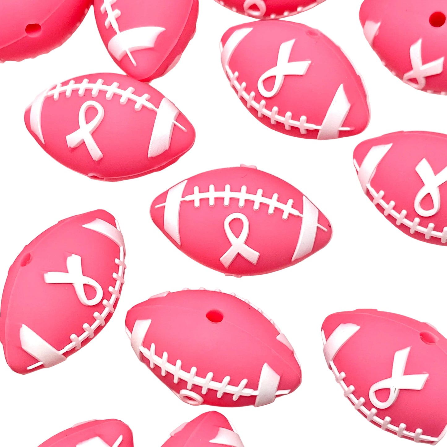 Tackling Cancer Together 3D Silicone Focal Beads