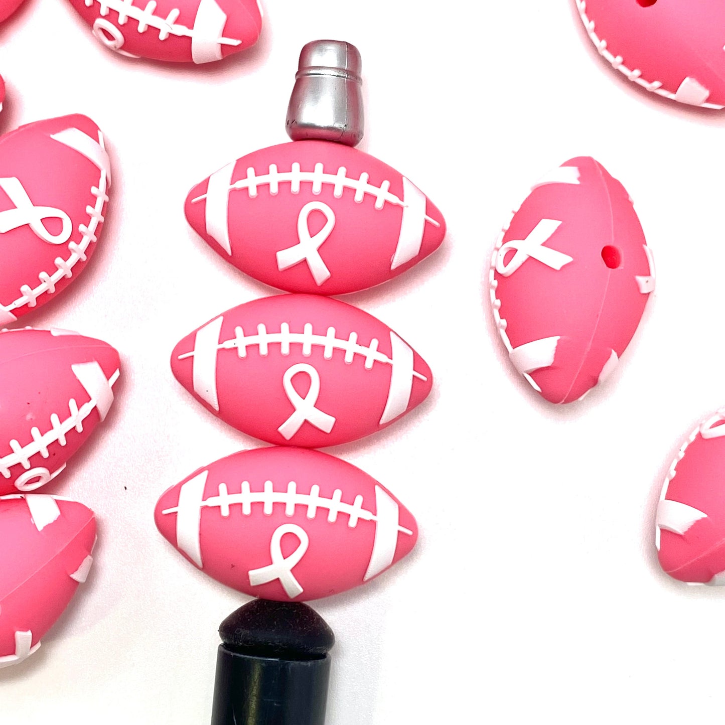 Tackling Cancer Together 3D Silicone Focal Beads