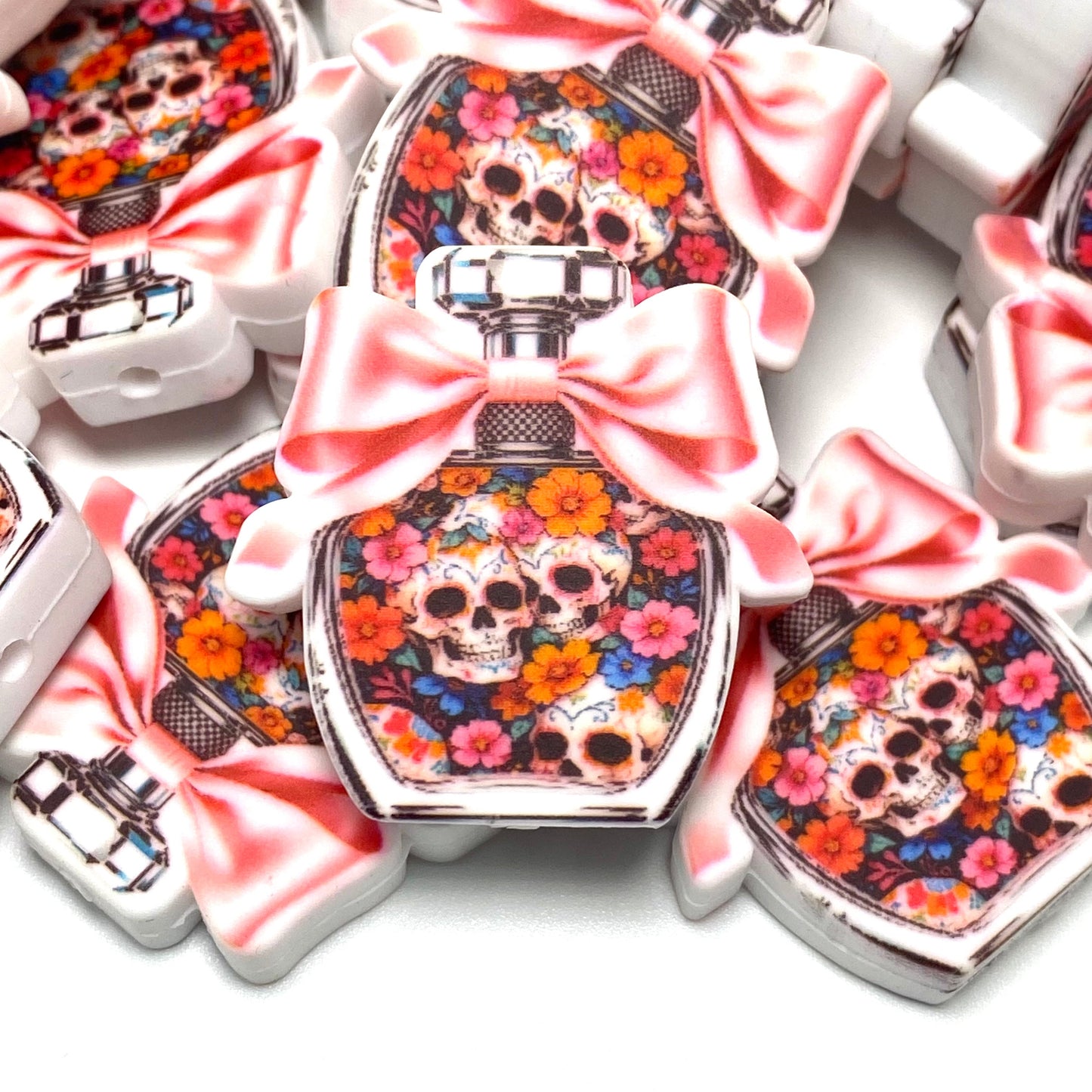 Ghost Girl No. 13 Silicone Printed Focal Beads