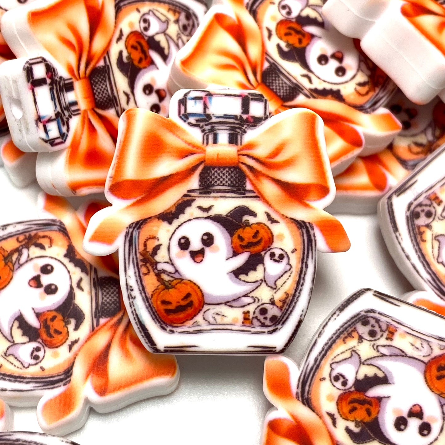 Ghost Girl No. 13 Silicone Printed Focal Beads