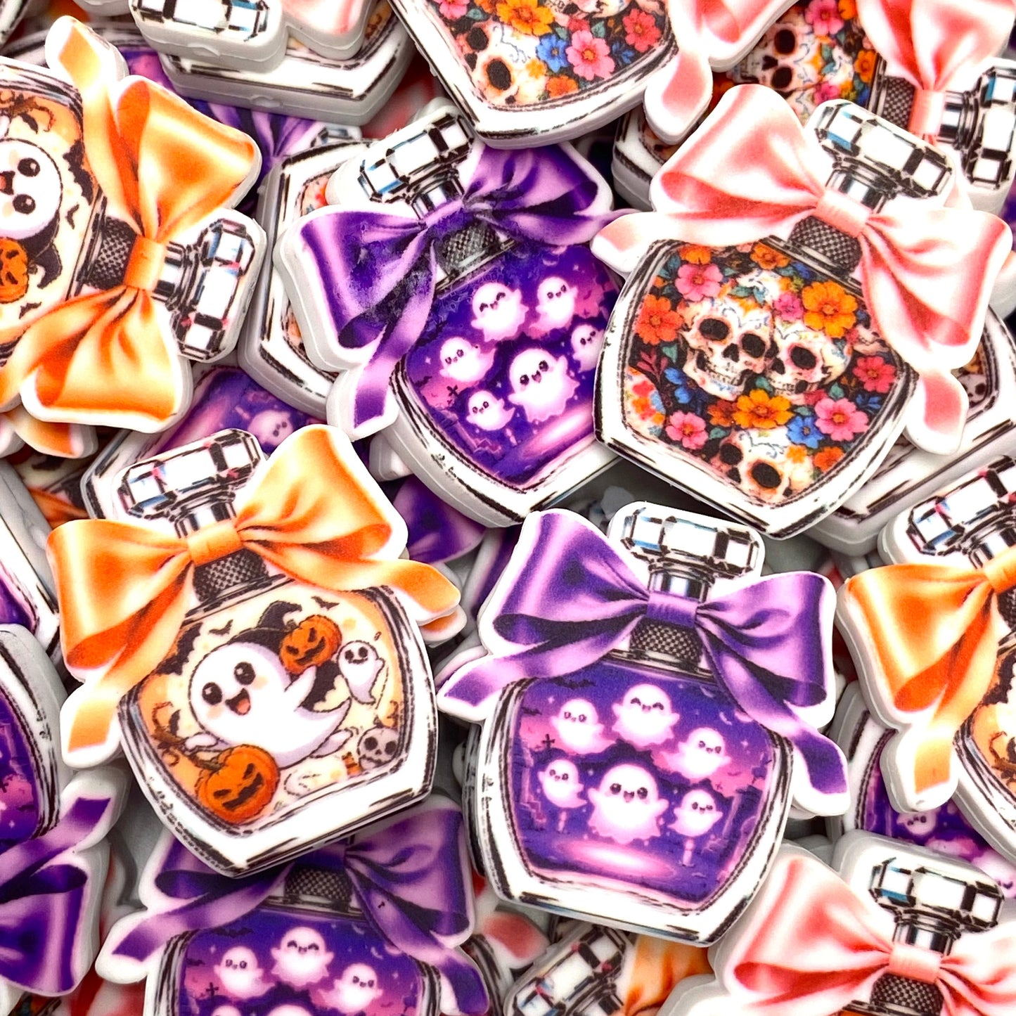 Ghost Girl No. 13 Silicone Printed Focal Beads