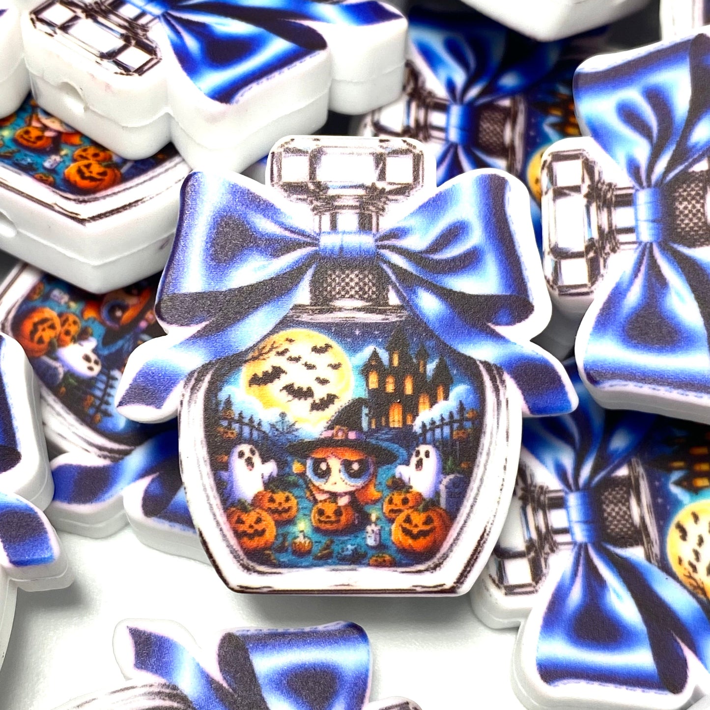 Ghost Girl No. 13 Silicone Printed Focal Beads