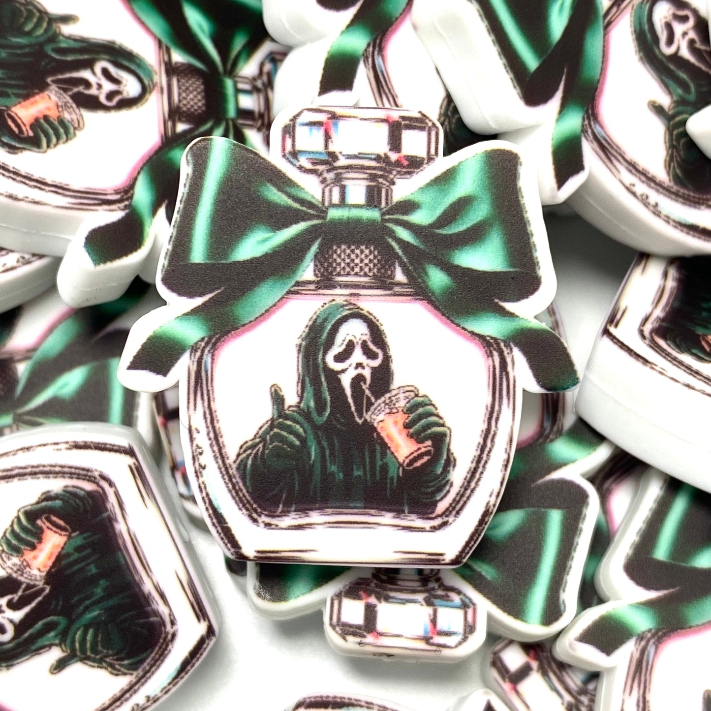 Ghost Girl No. 13 Silicone Printed Focal Beads