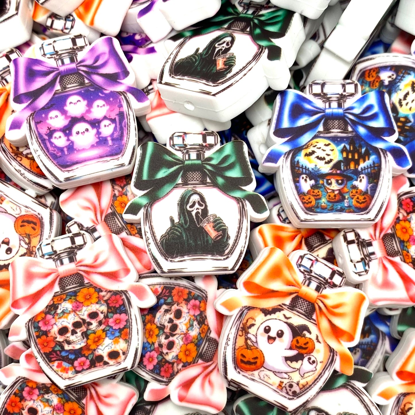Ghost Girl No. 13 Silicone Printed Focal Beads