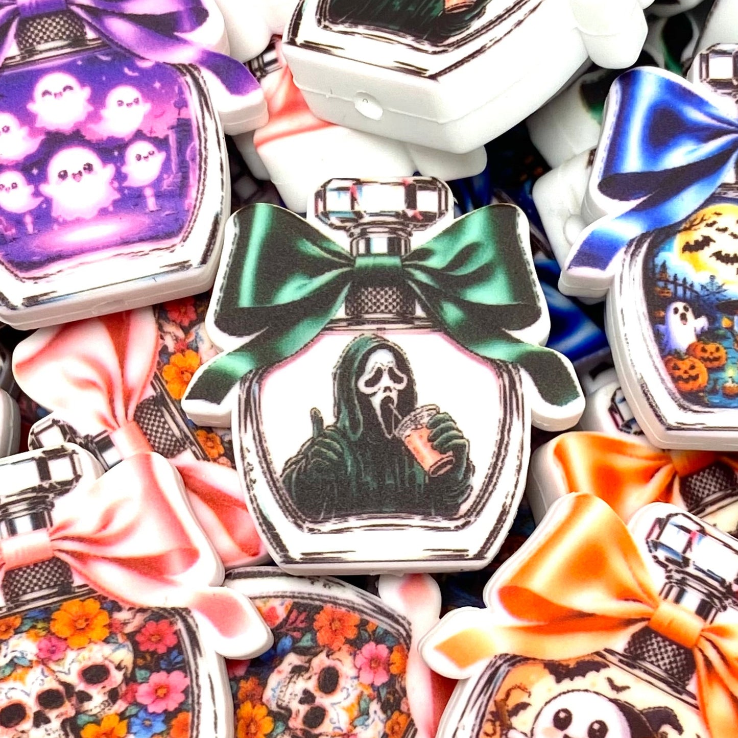Ghost Girl No. 13 Silicone Printed Focal Beads