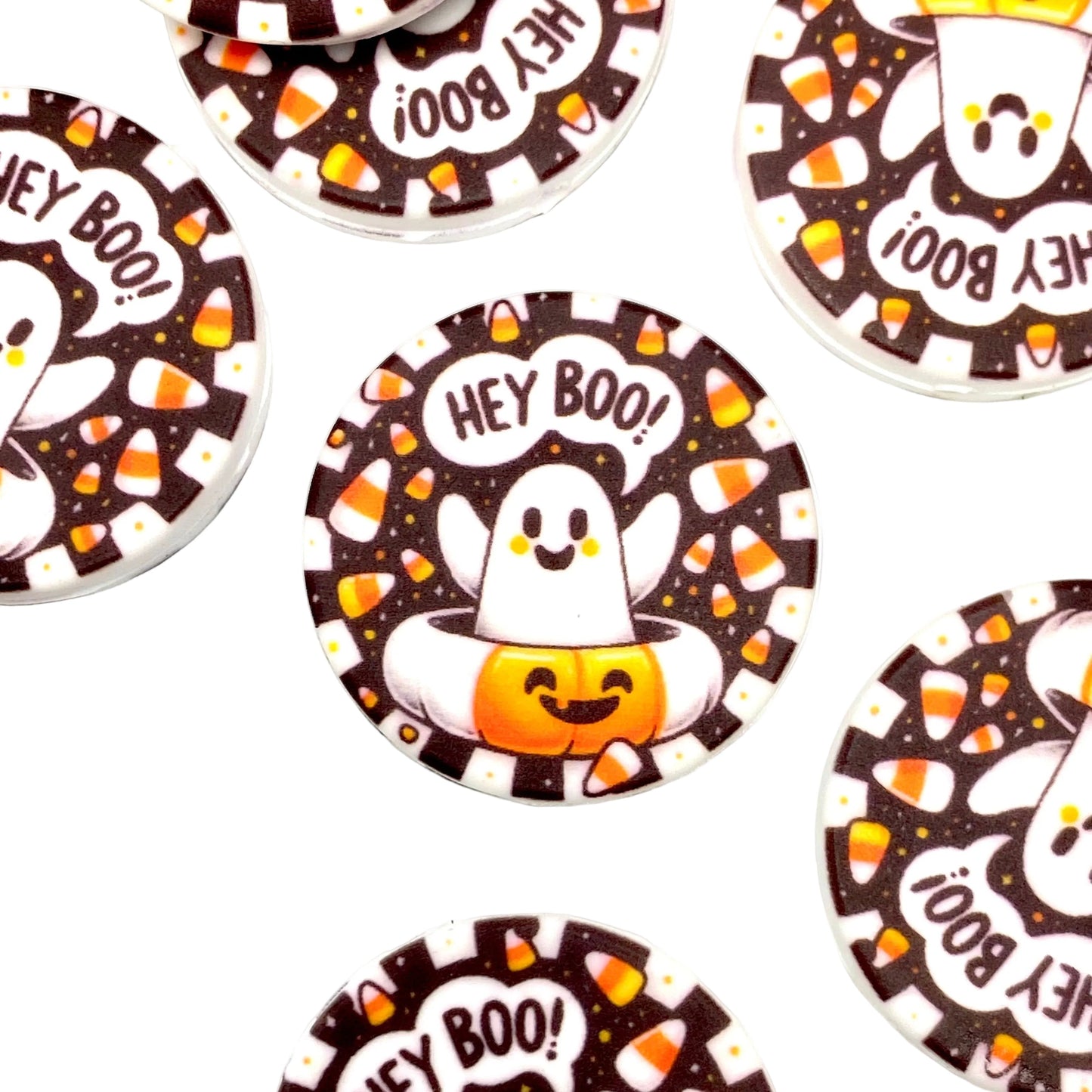 Hey Boo! Silicone Printed Focal Beads
