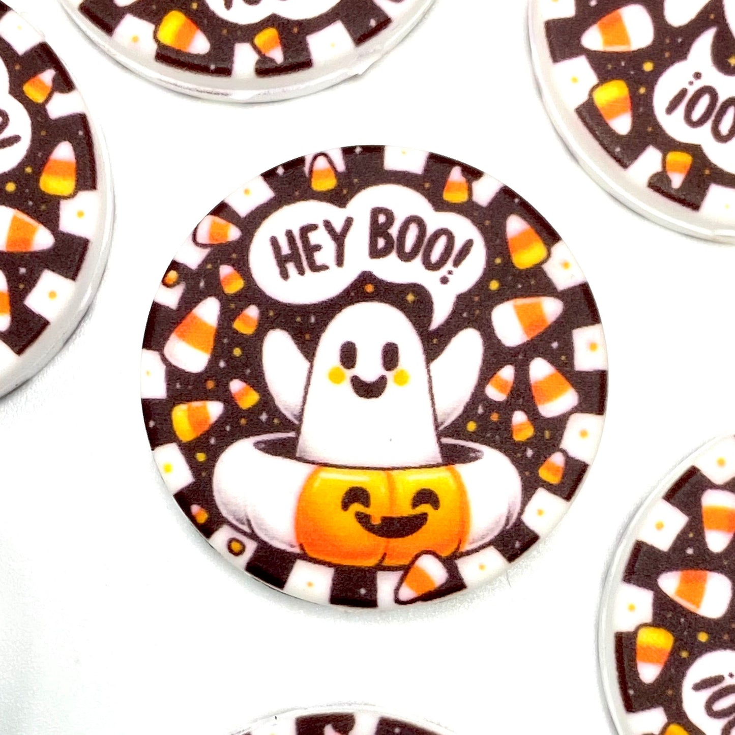 Hey Boo! Silicone Printed Focal Beads