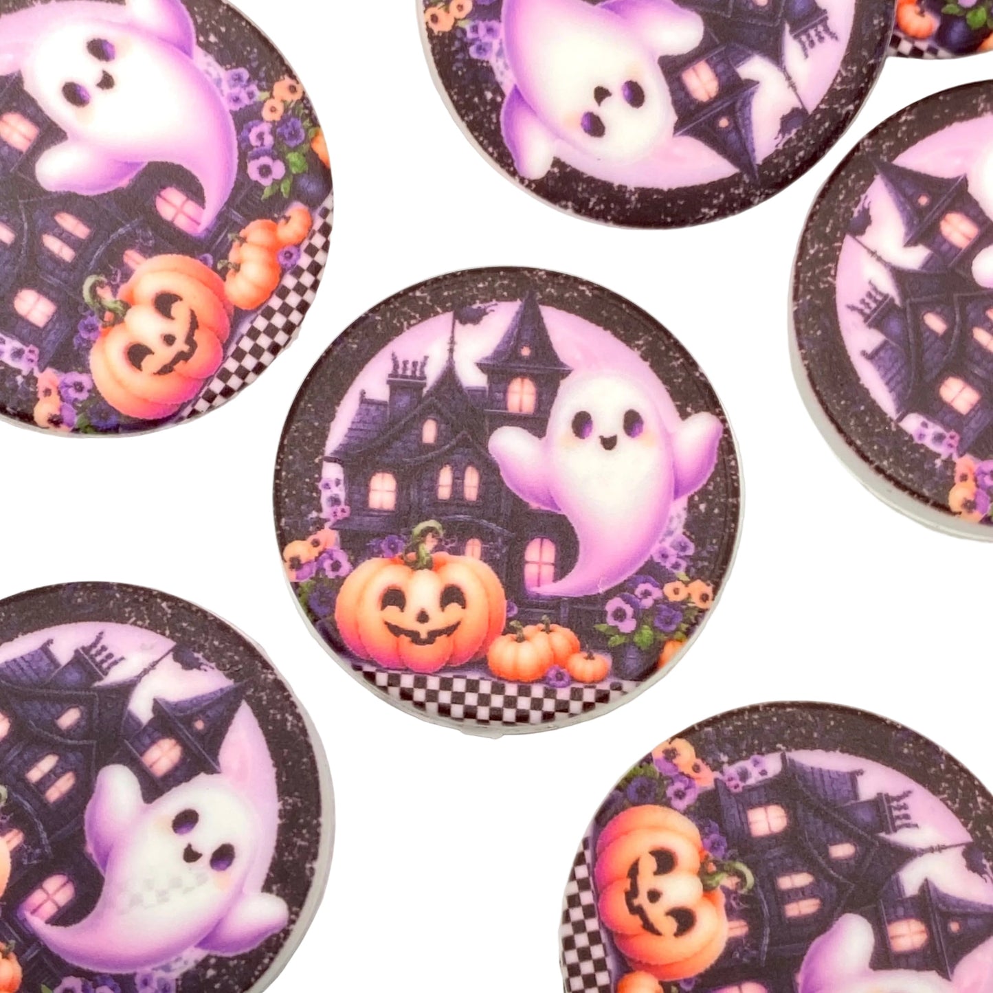 Sweet Little Spooks Silicone Printed Focal Beads