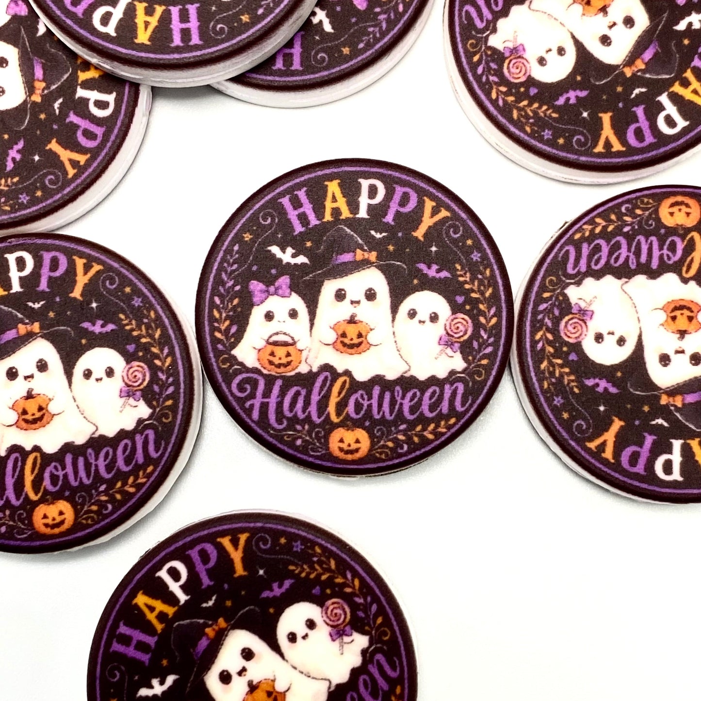 Happy Halloween Silicone Printed Focal Beads