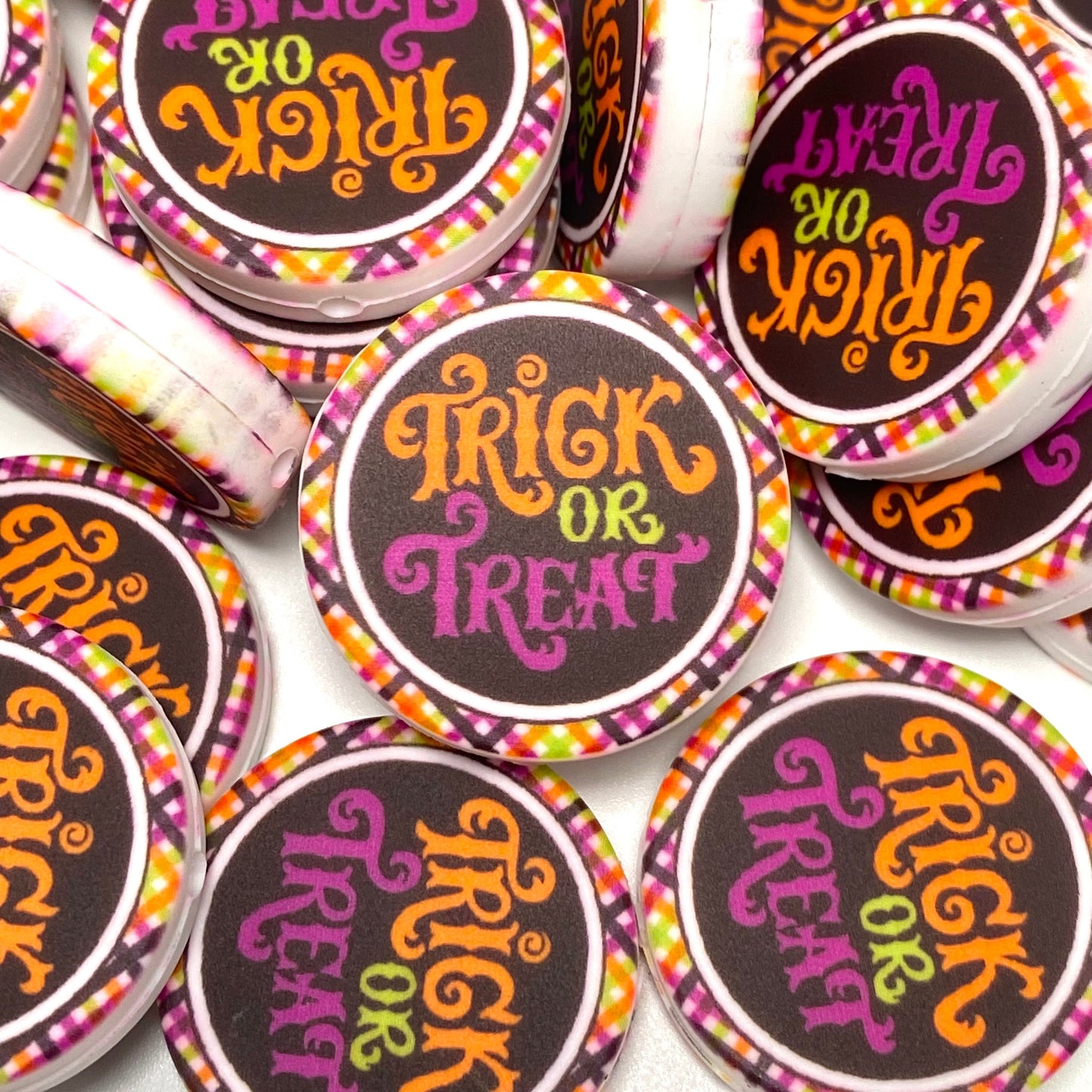 Trick or Treat Silicone Printed Focal Beads
