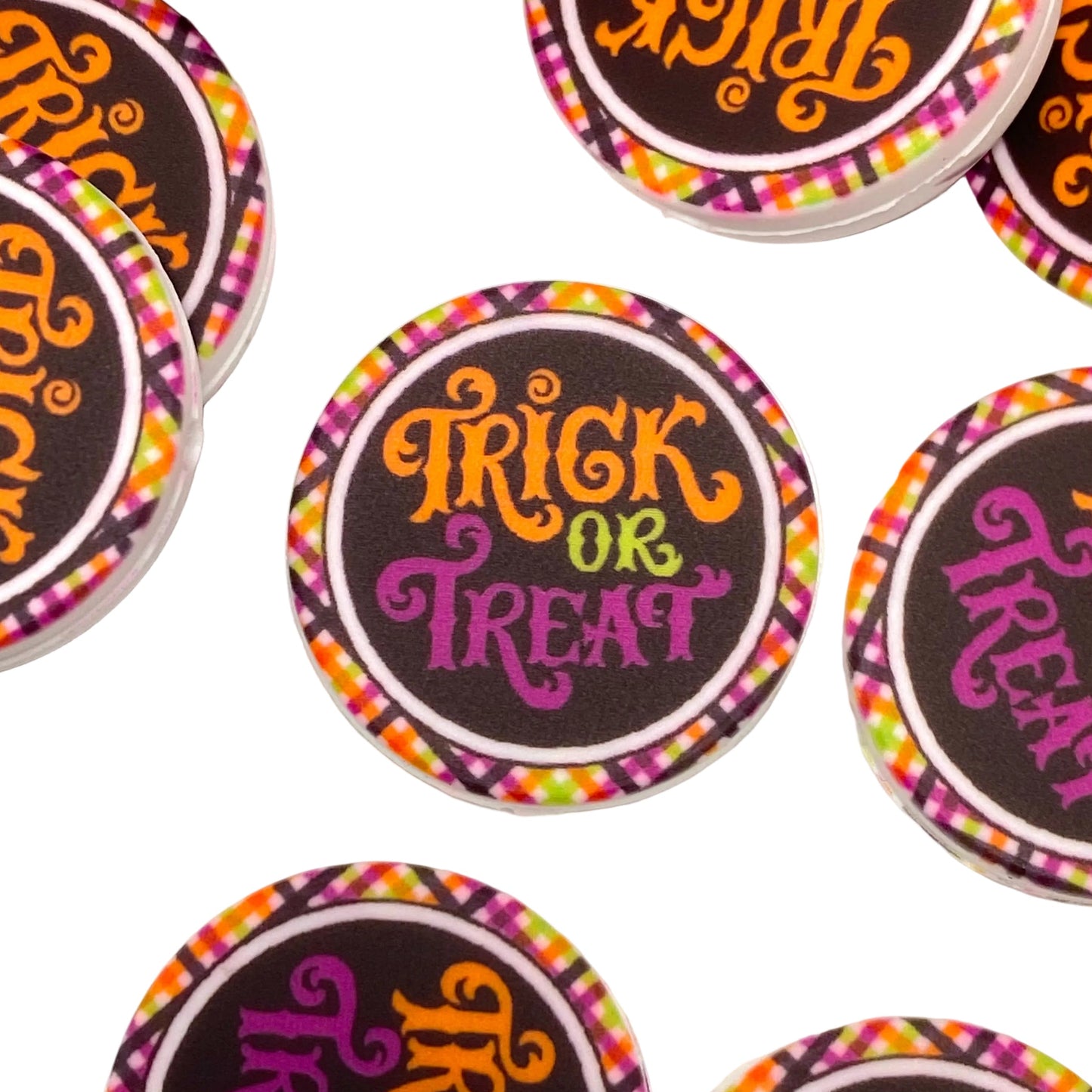 Trick or Treat Silicone Printed Focal Beads