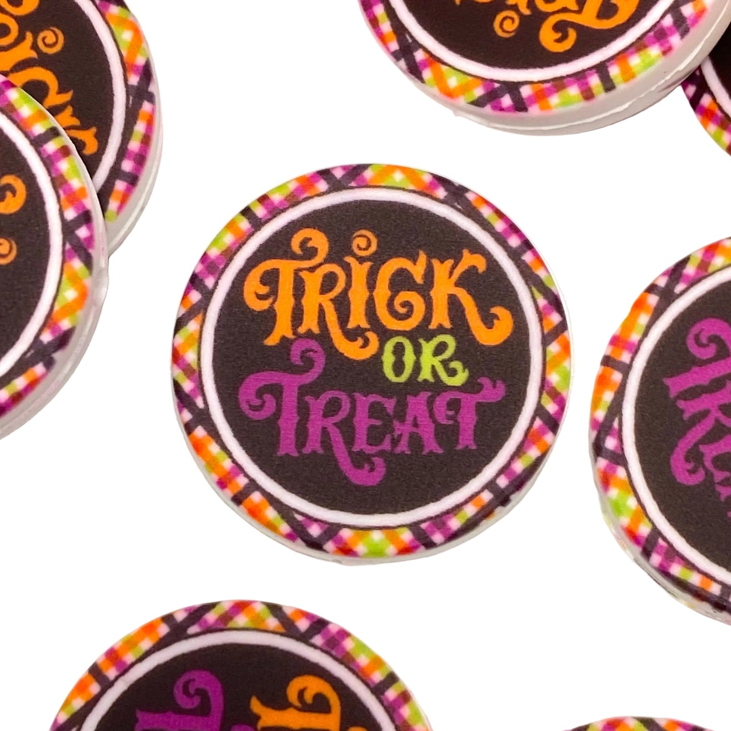 Trick or Treat Silicone Printed Focal Beads