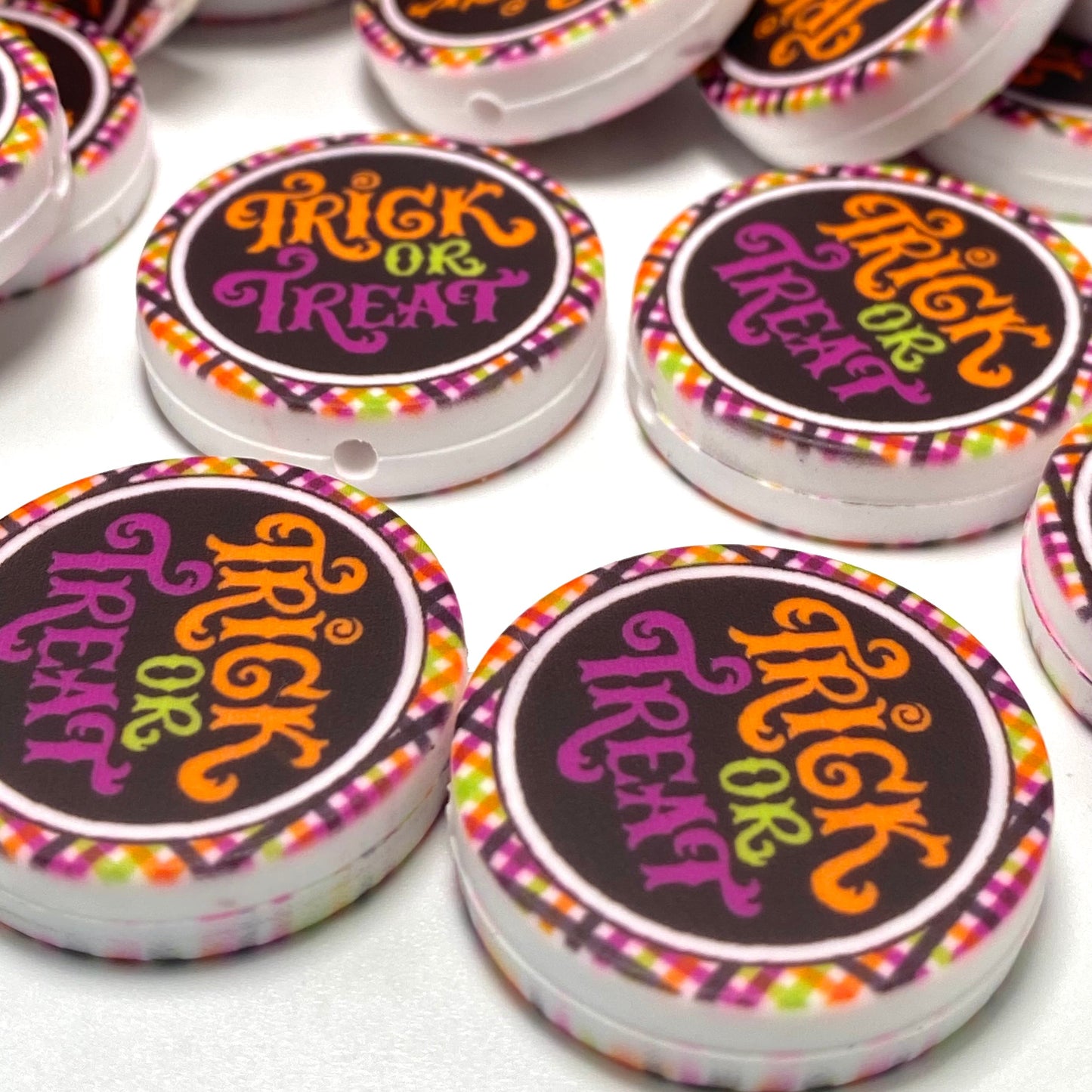 Trick or Treat Silicone Printed Focal Beads