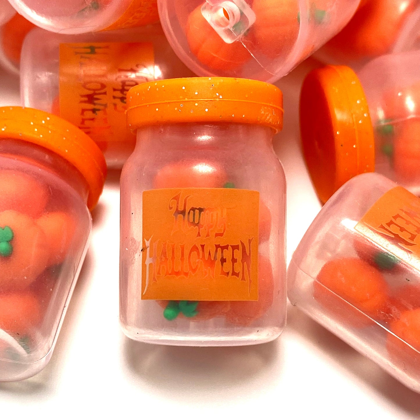 A Jar Full of Pumpkins 3D Silicone Focal Beads