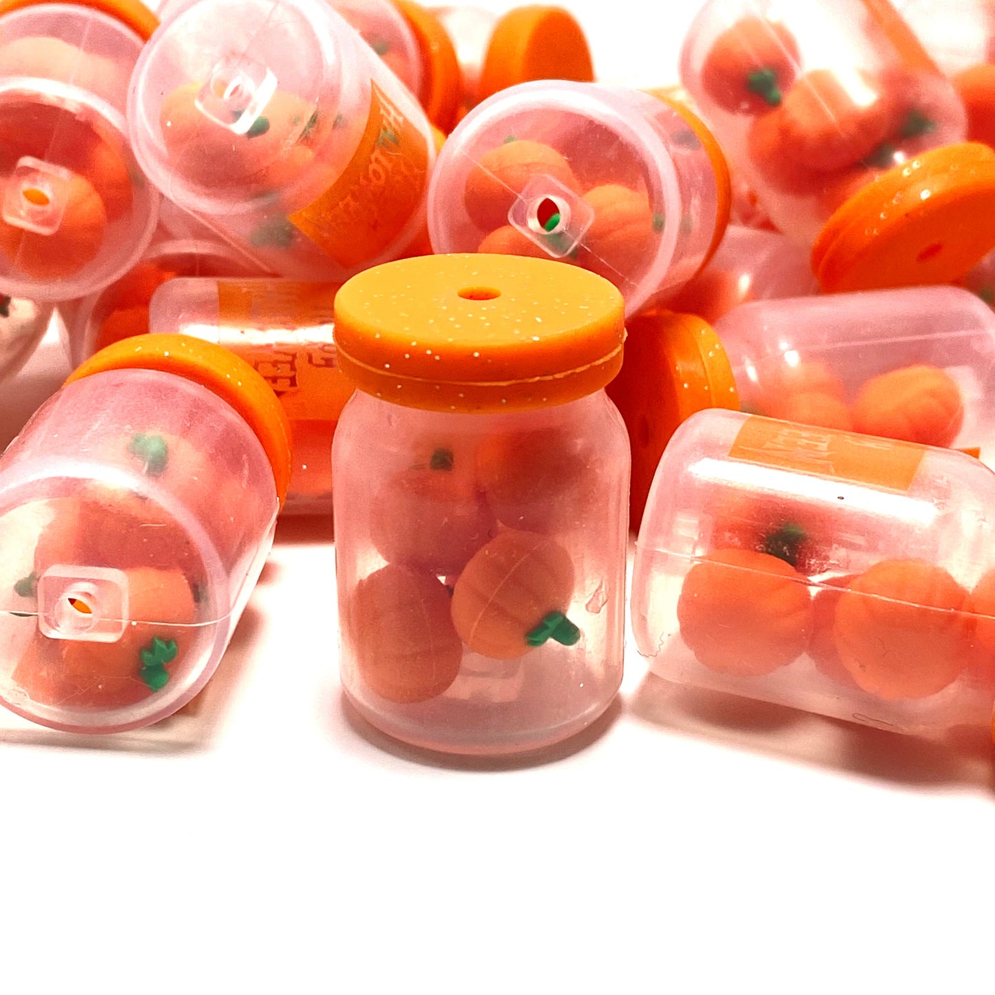 A Jar Full of Pumpkins 3D Silicone Focal Beads