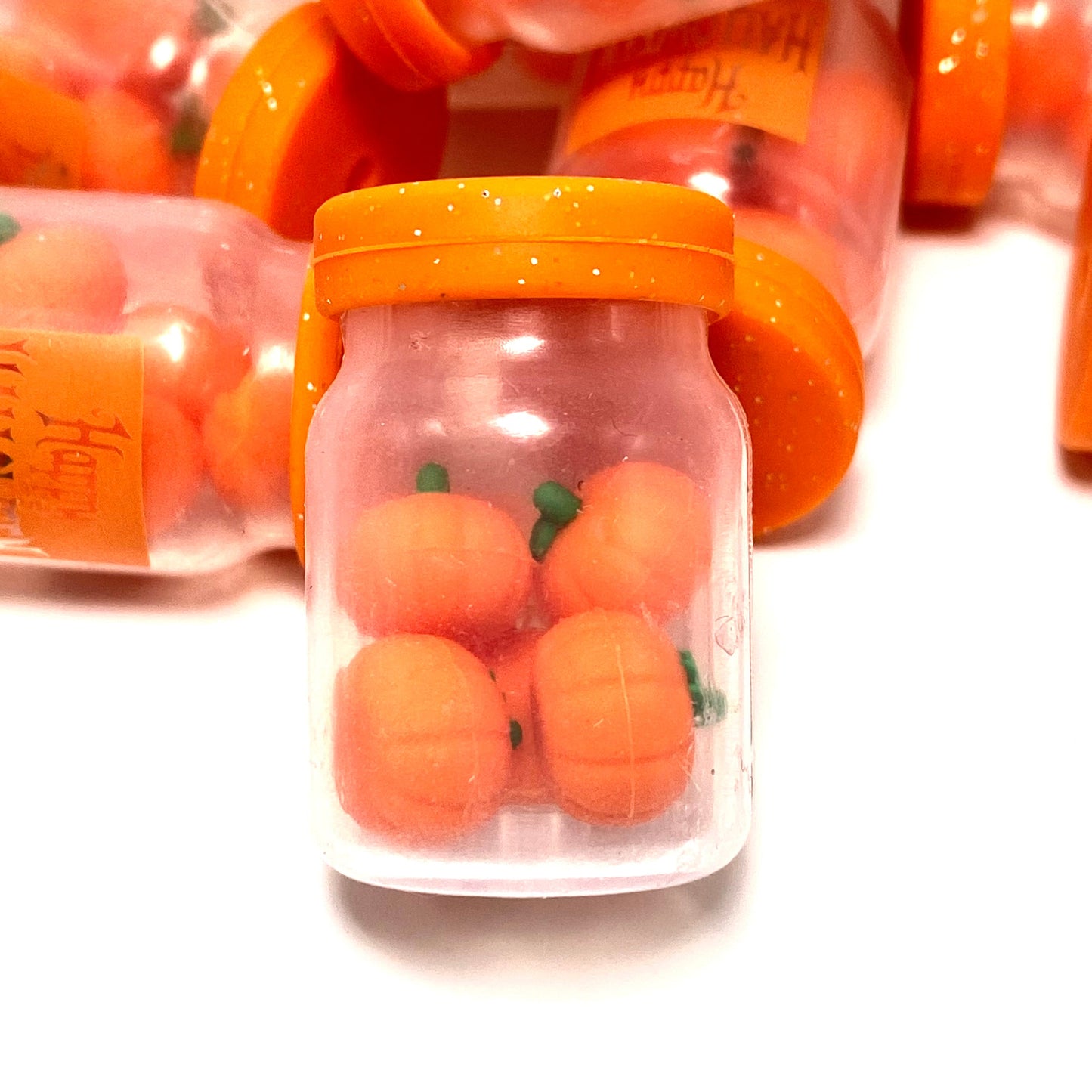 A Jar Full of Pumpkins 3D Silicone Focal Beads
