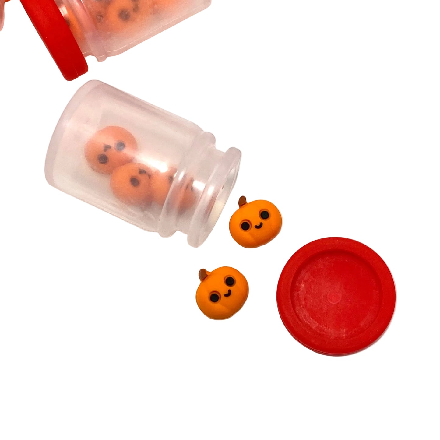 A Jar Full of Pumpkins 3D Silicone Focal Beads