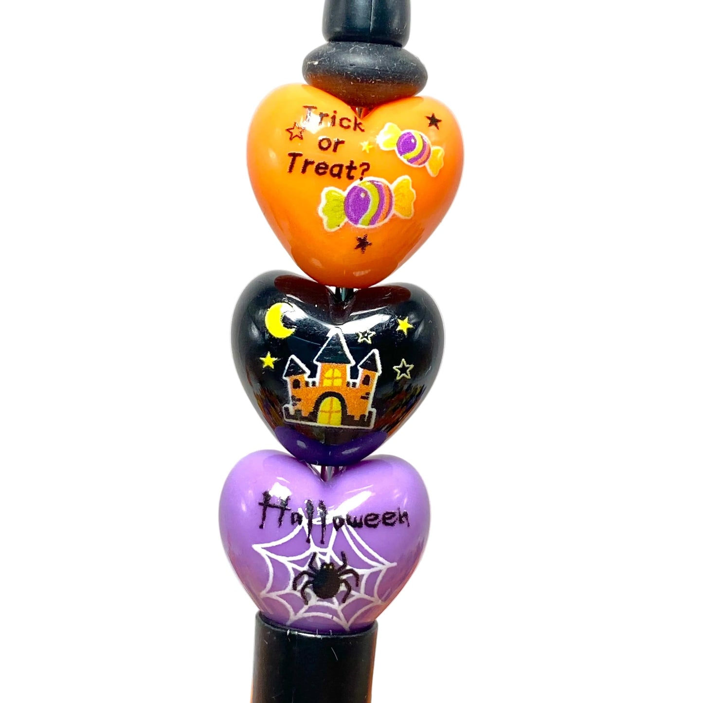 Batty for Hearts Acrylic Beads