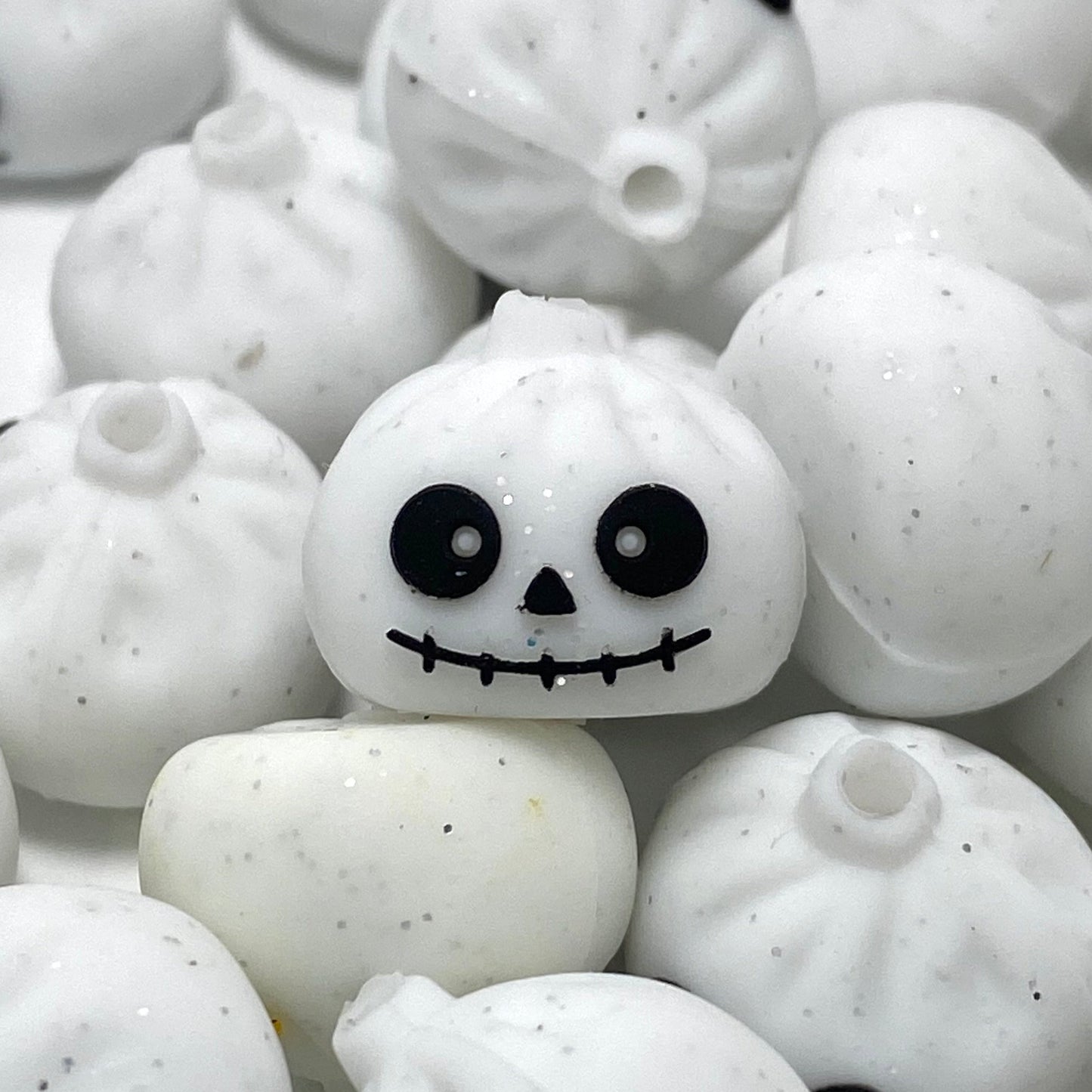 Spooky Little Dumpling 3D Silicone Focal Beads