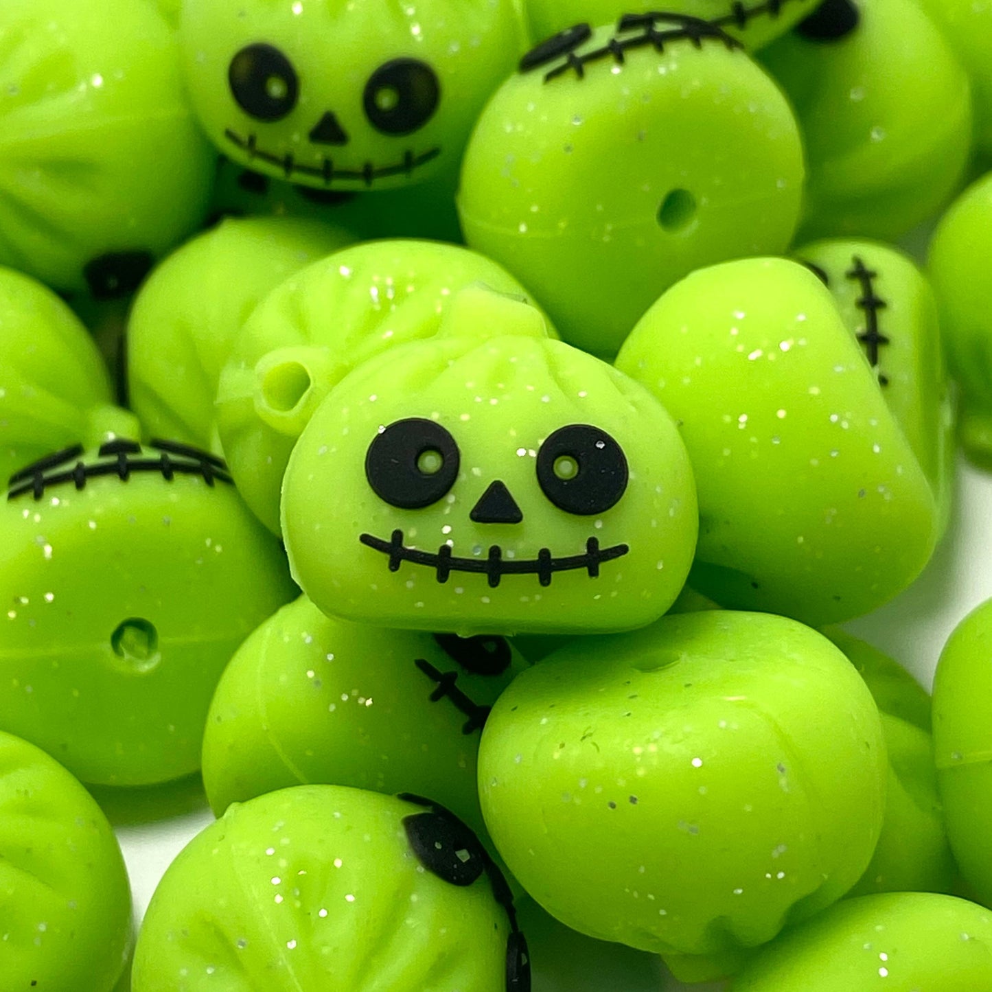 Spooky Little Dumpling 3D Silicone Focal Beads