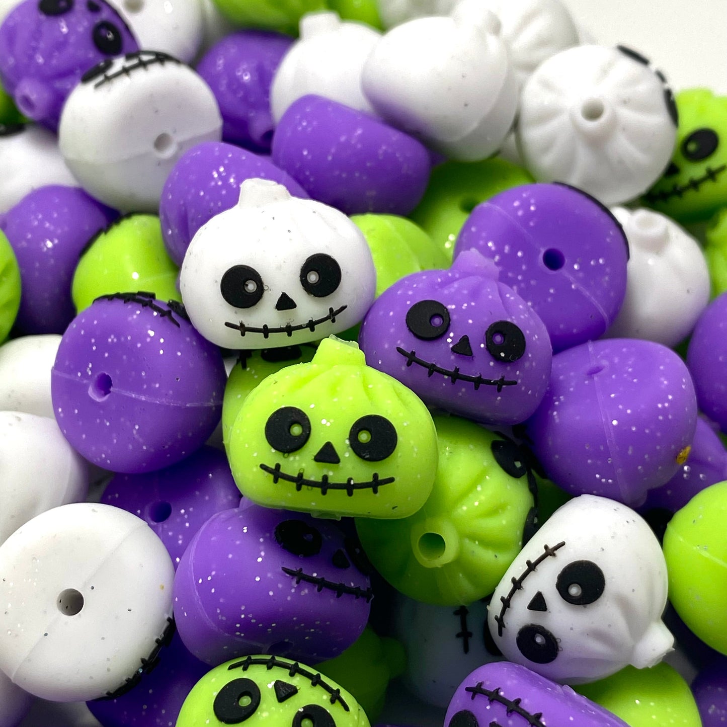 Spooky Little Dumpling 3D Silicone Focal Beads