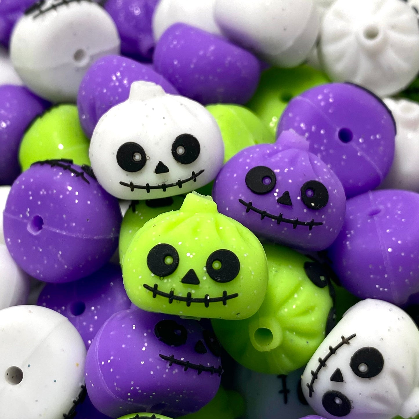 Spooky Little Dumpling 3D Silicone Focal Beads