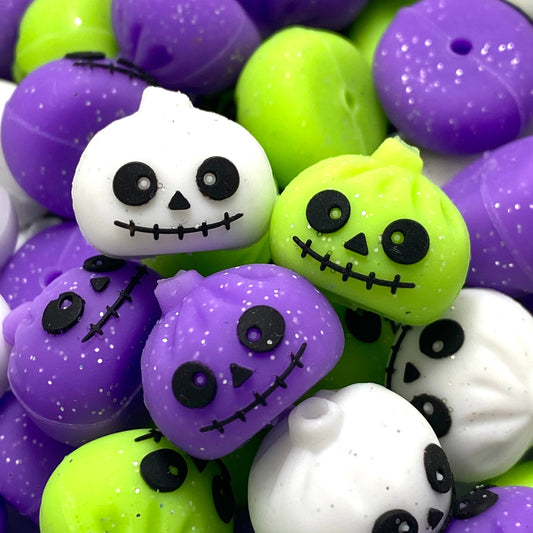 Spooky Little Dumpling 3D Silicone Focal Beads