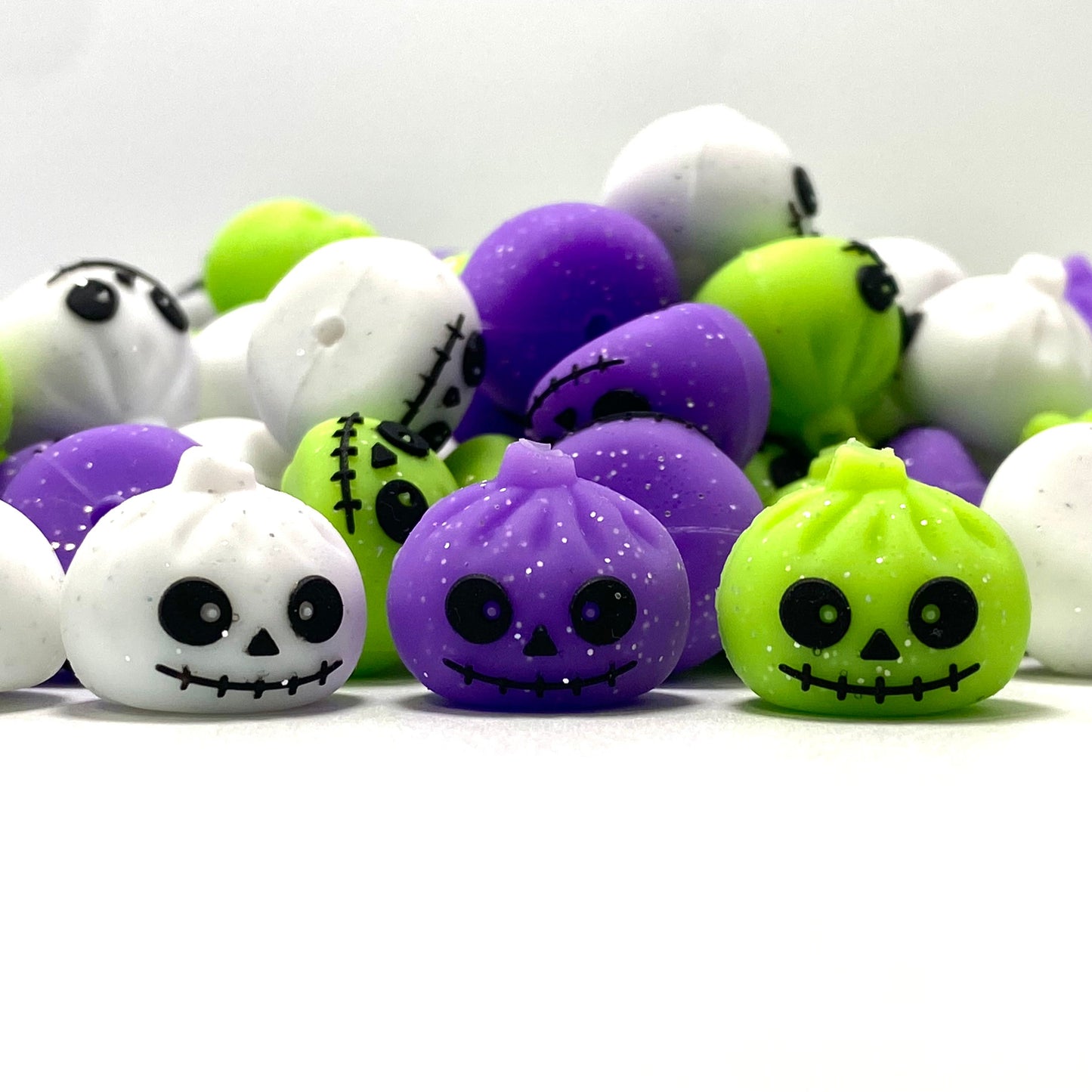 Spooky Little Dumpling 3D Silicone Focal Beads