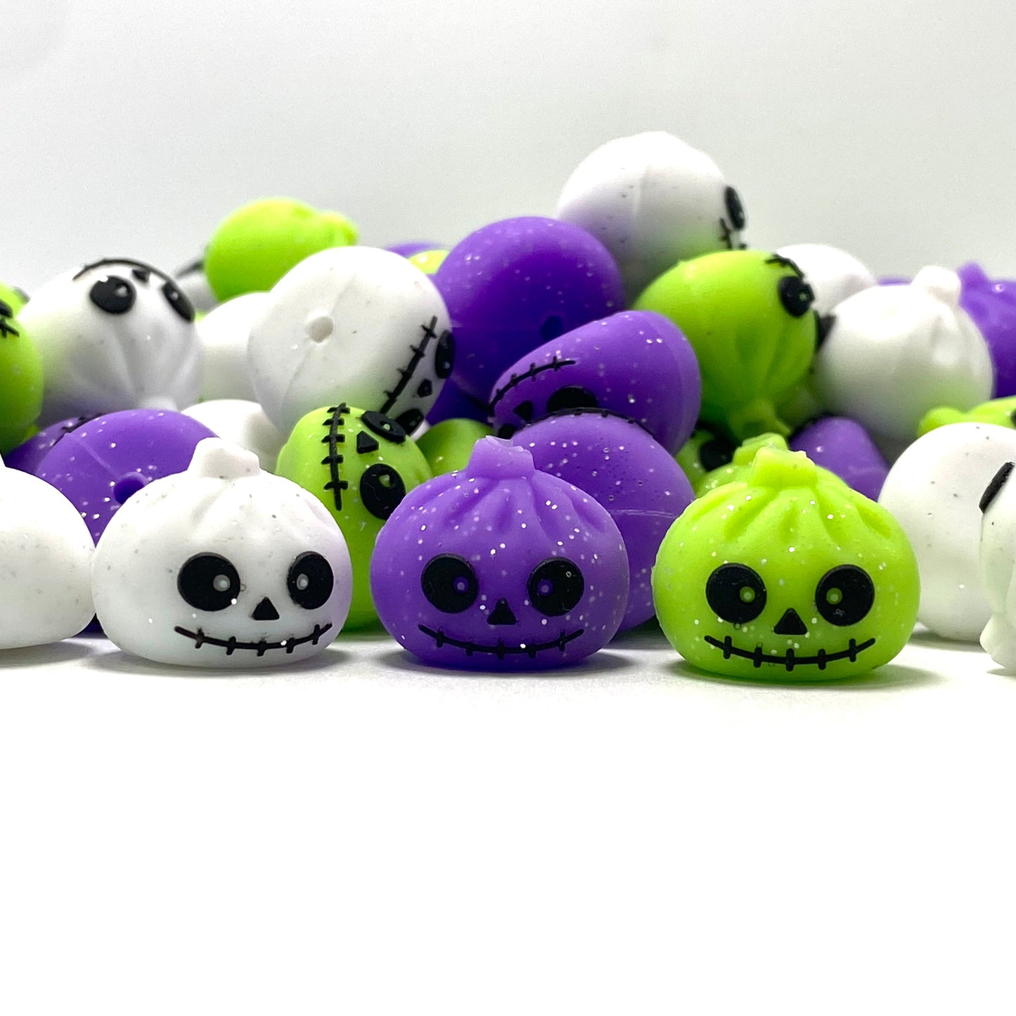 Spooky Little Dumpling 3D Silicone Focal Beads