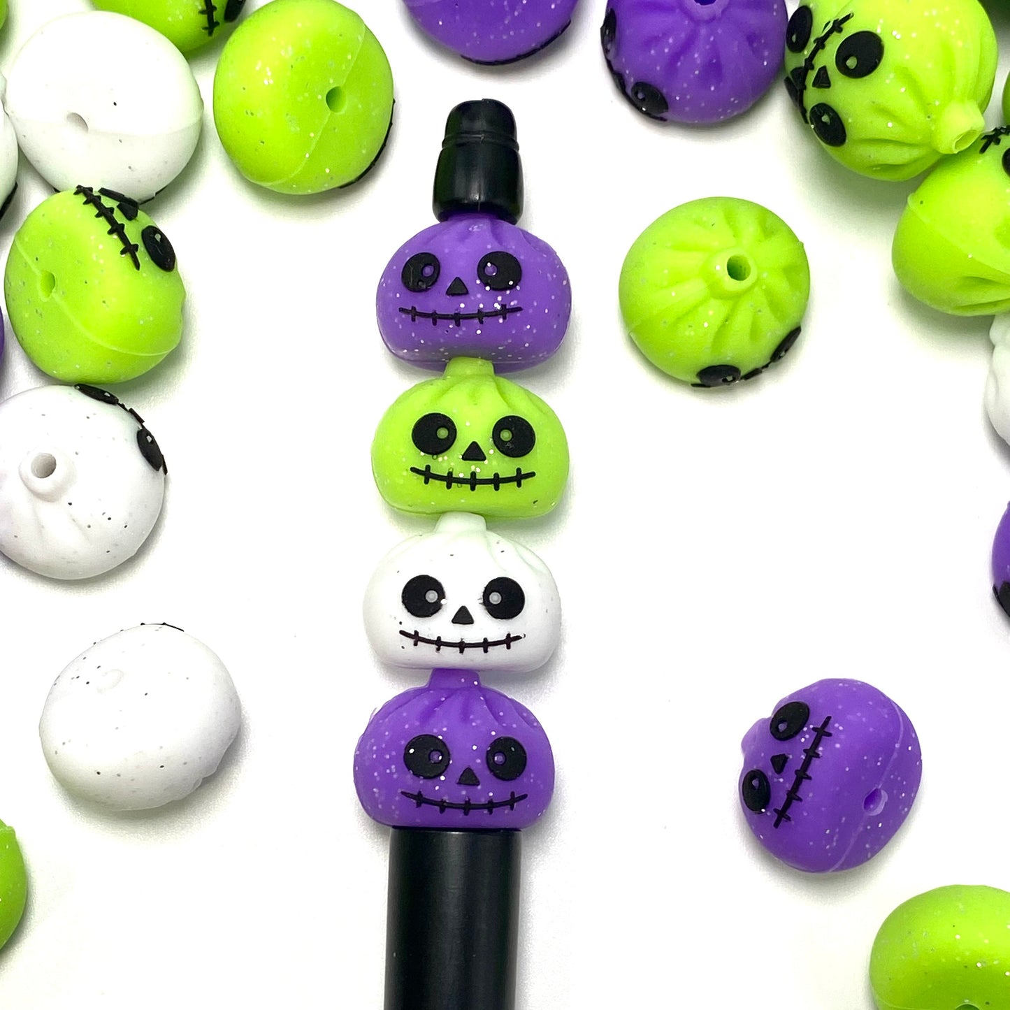 Spooky Little Dumpling 3D Silicone Focal Beads
