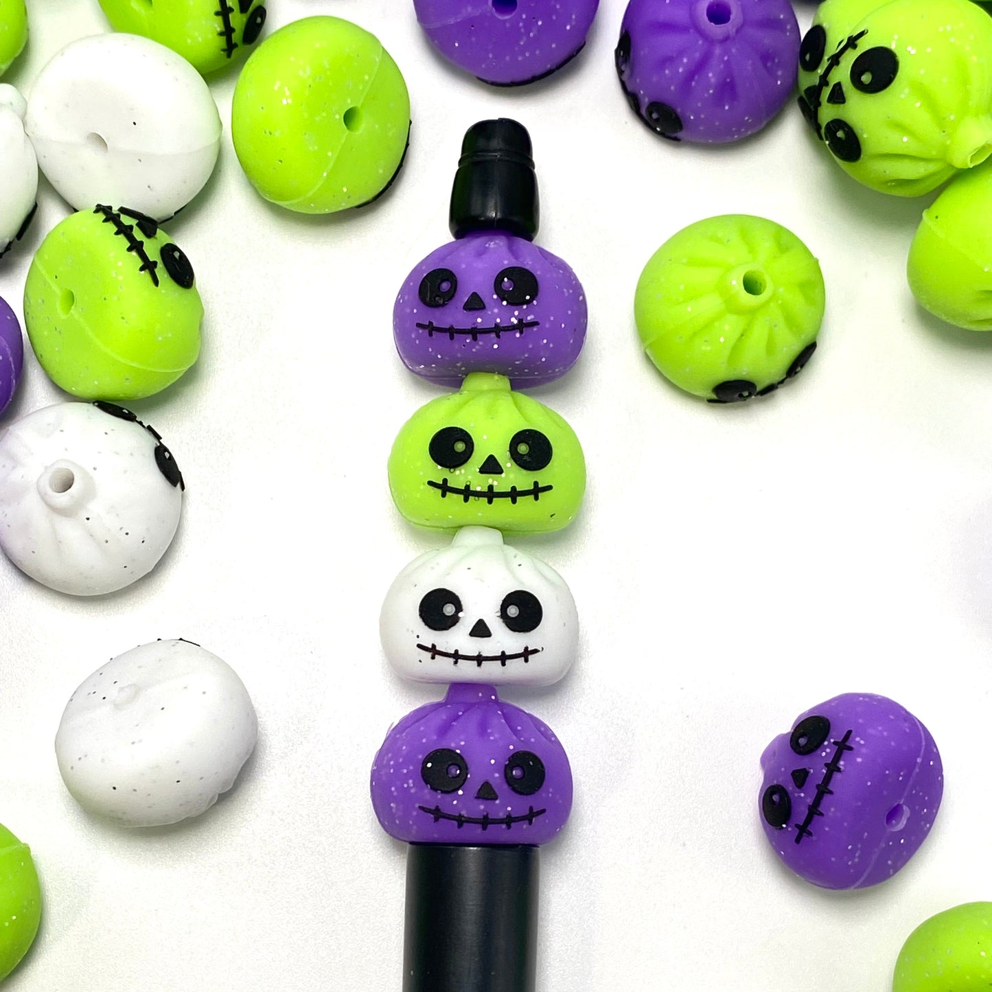 Spooky Little Dumpling 3D Silicone Focal Beads