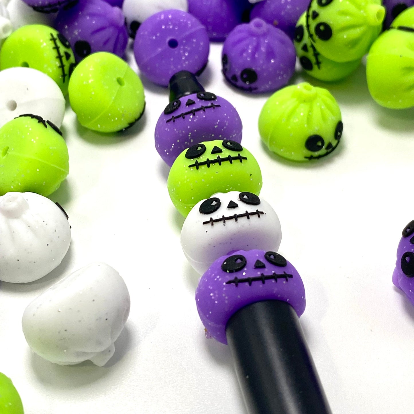 Spooky Little Dumpling 3D Silicone Focal Beads