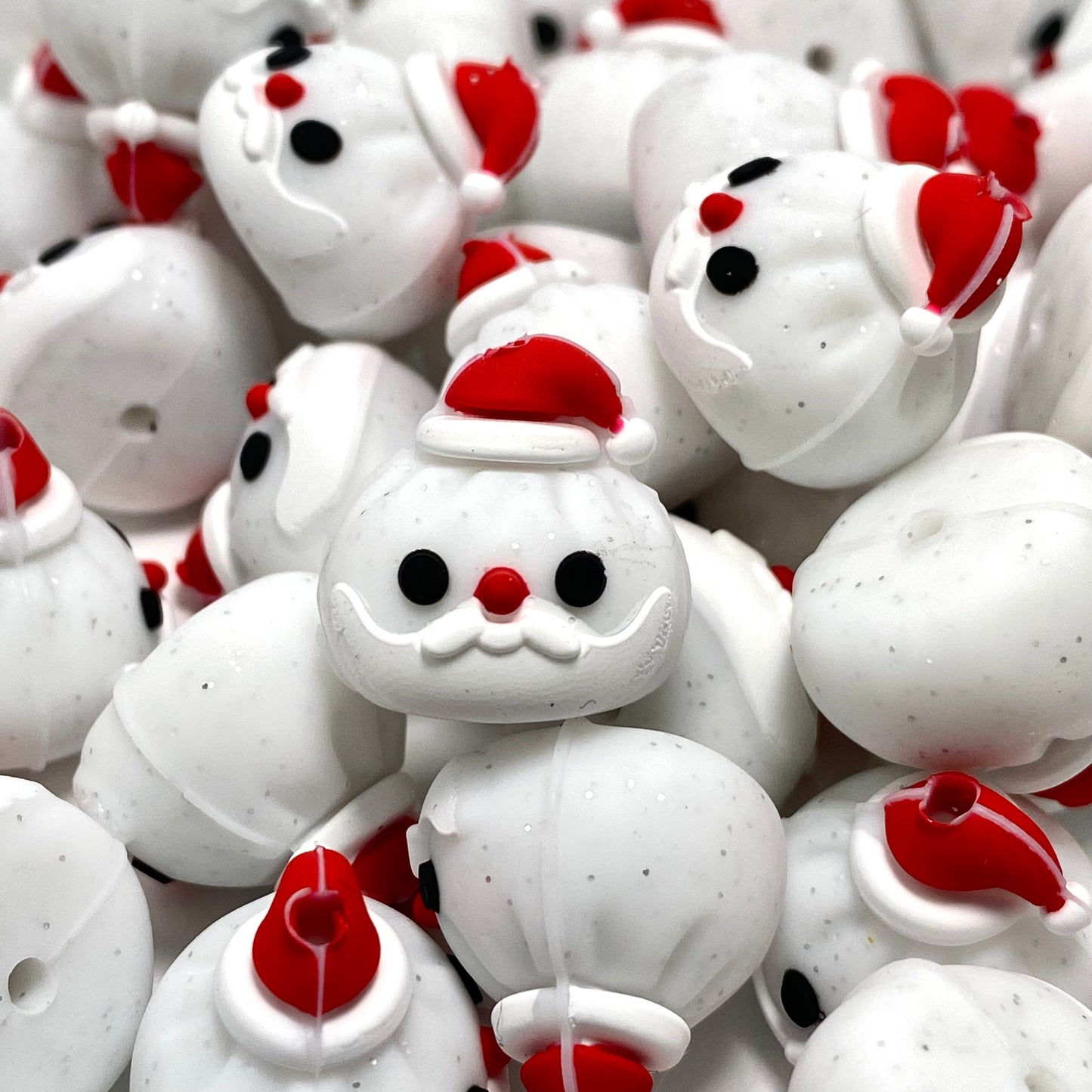 Santa Loves Dumplings Too 3D Silicone Focal Beads