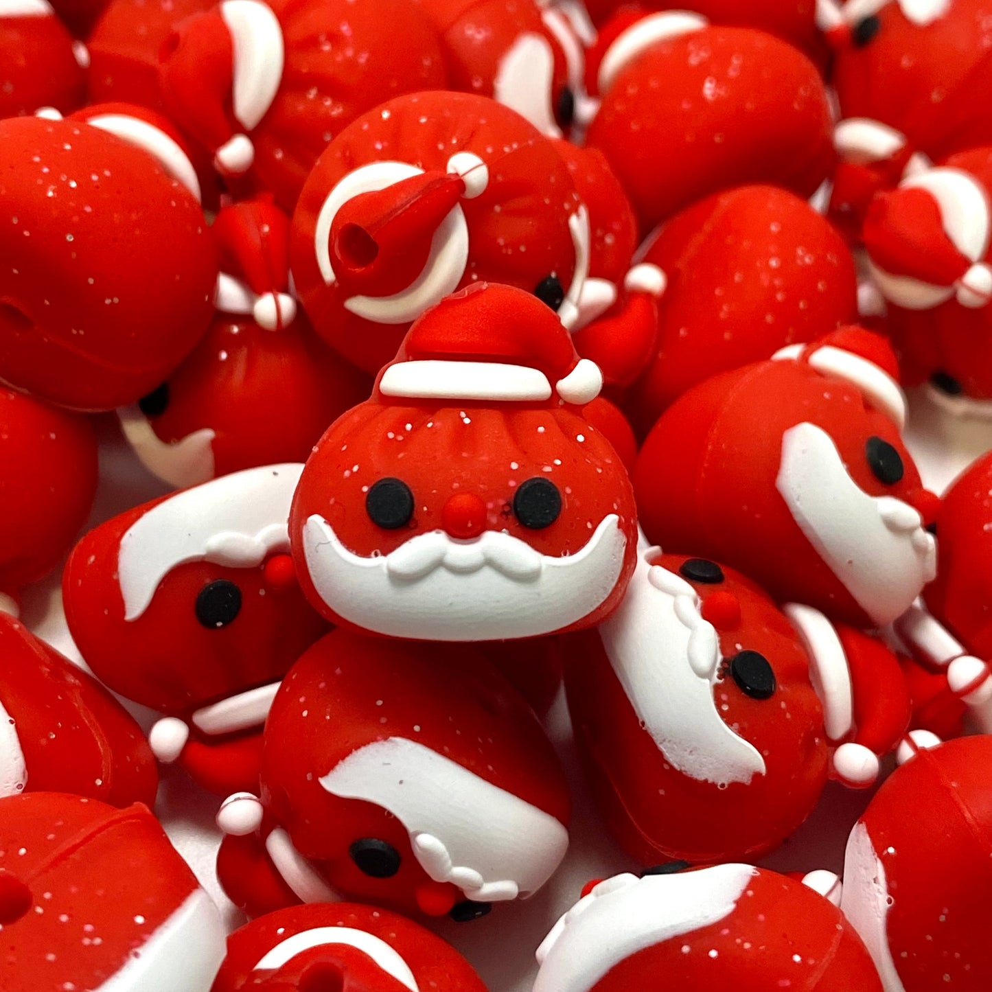 Santa Loves Dumplings Too 3D Silicone Focal Beads