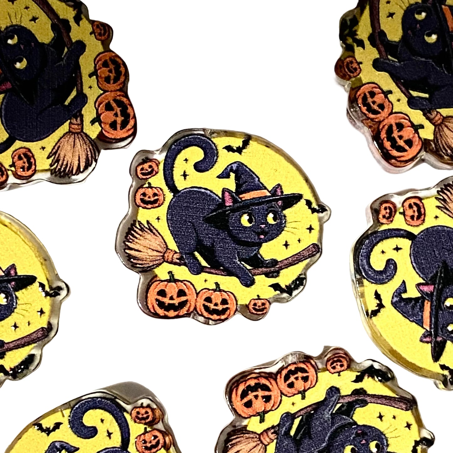 Spooky Little Kitty Acrylic Focal Beads